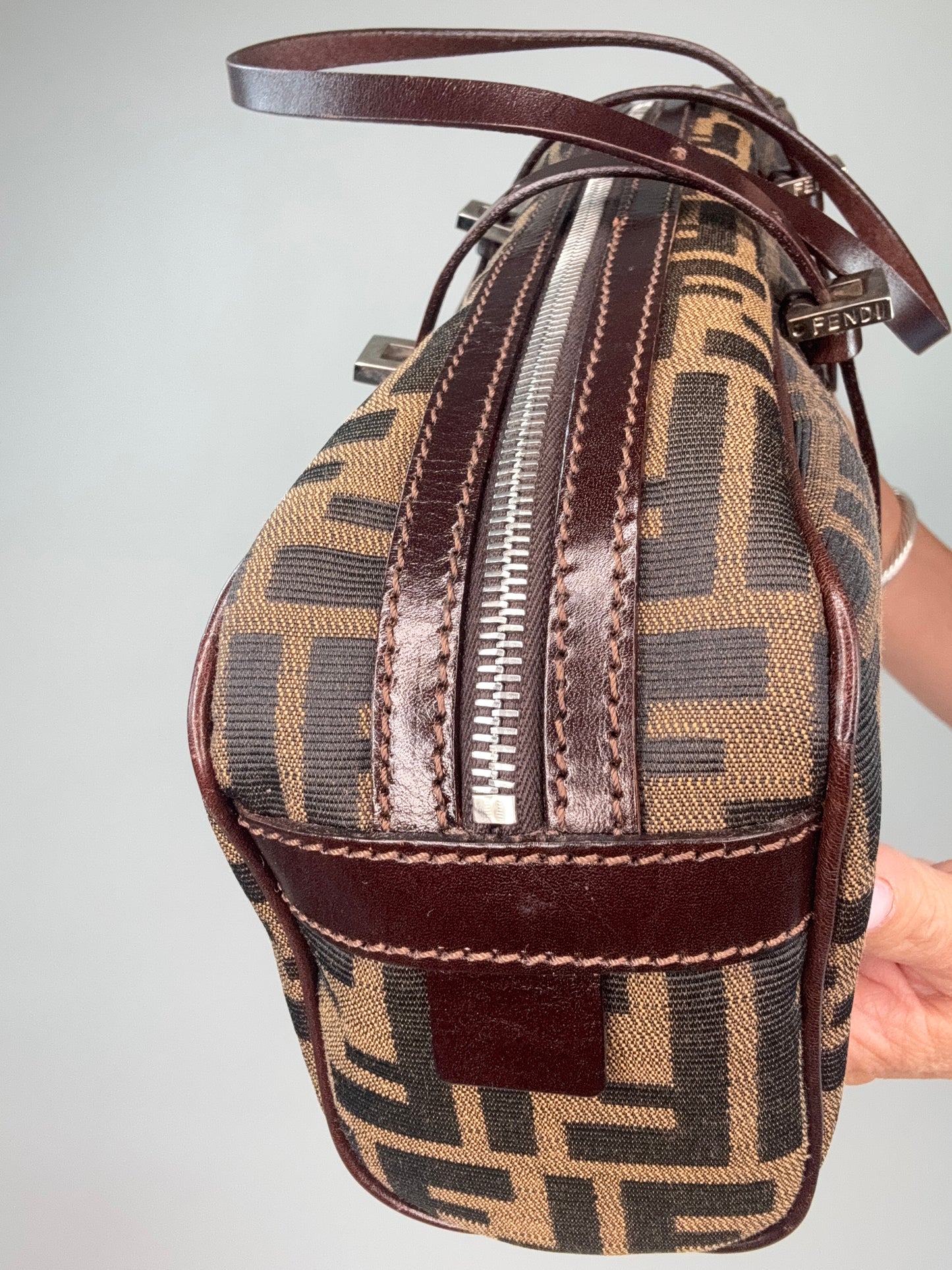 Fendi Zucca Vintage Rare East West Bag