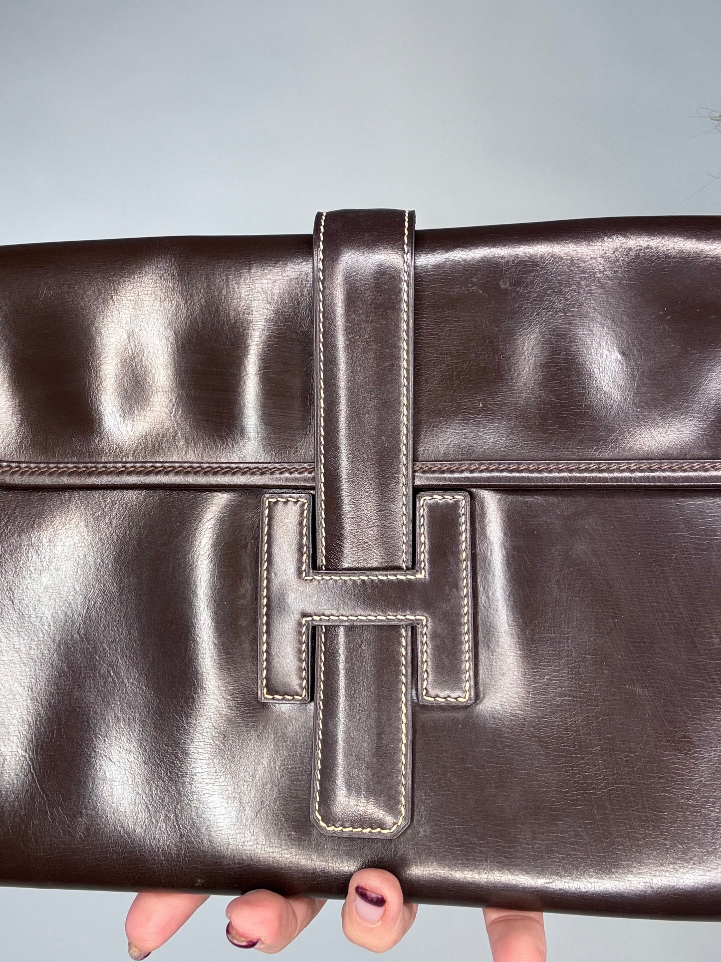 Hermes Jige PM Chocolate Brown