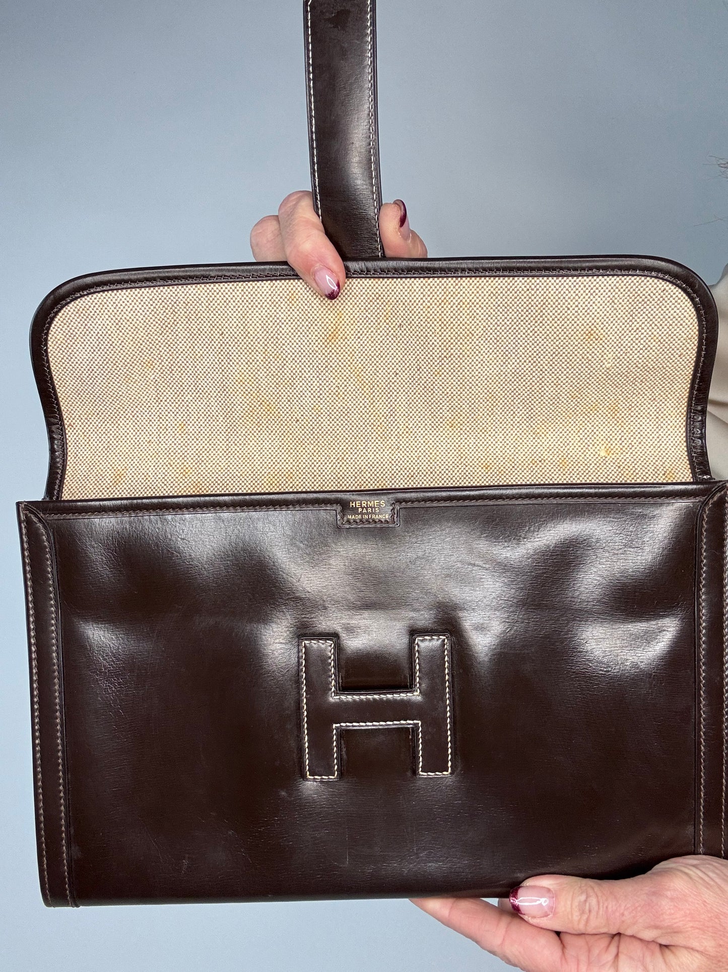 Hermes Jige PM Chocolate Brown