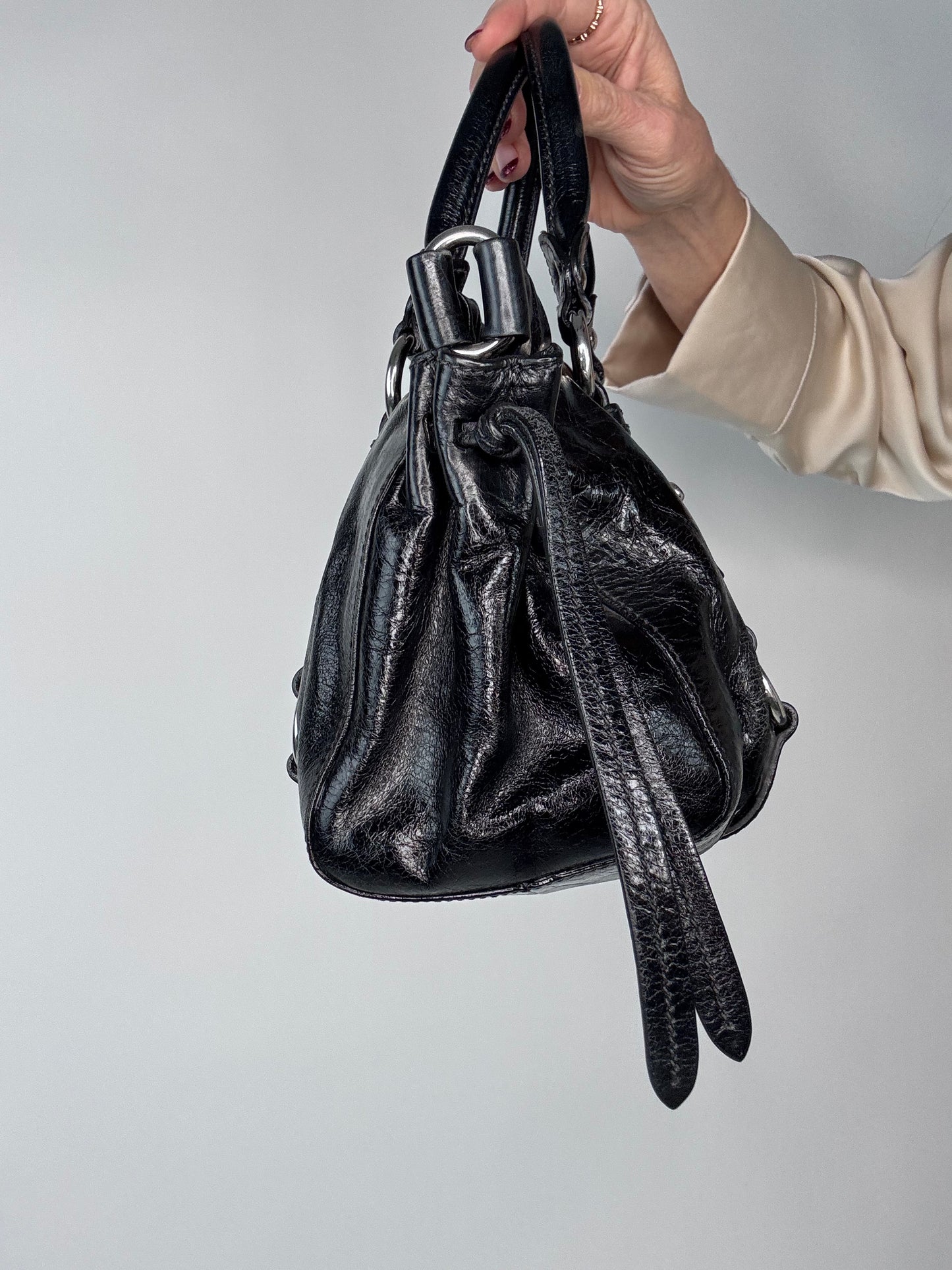 Miu Miu Vintage Vitello Lux Two Way Bag Small
