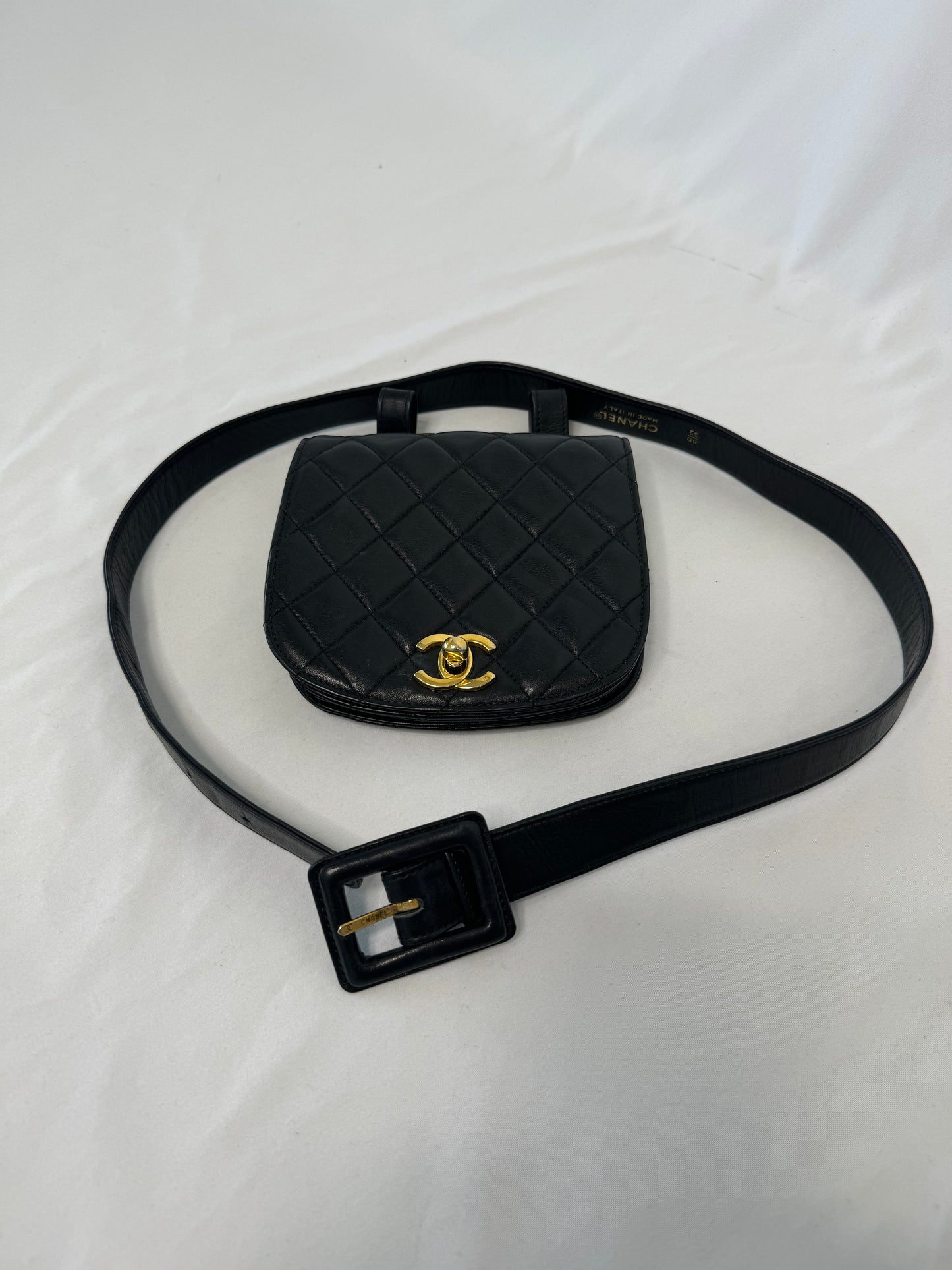 Vintage Chanel Rare Classic Quilited Belt Bag
