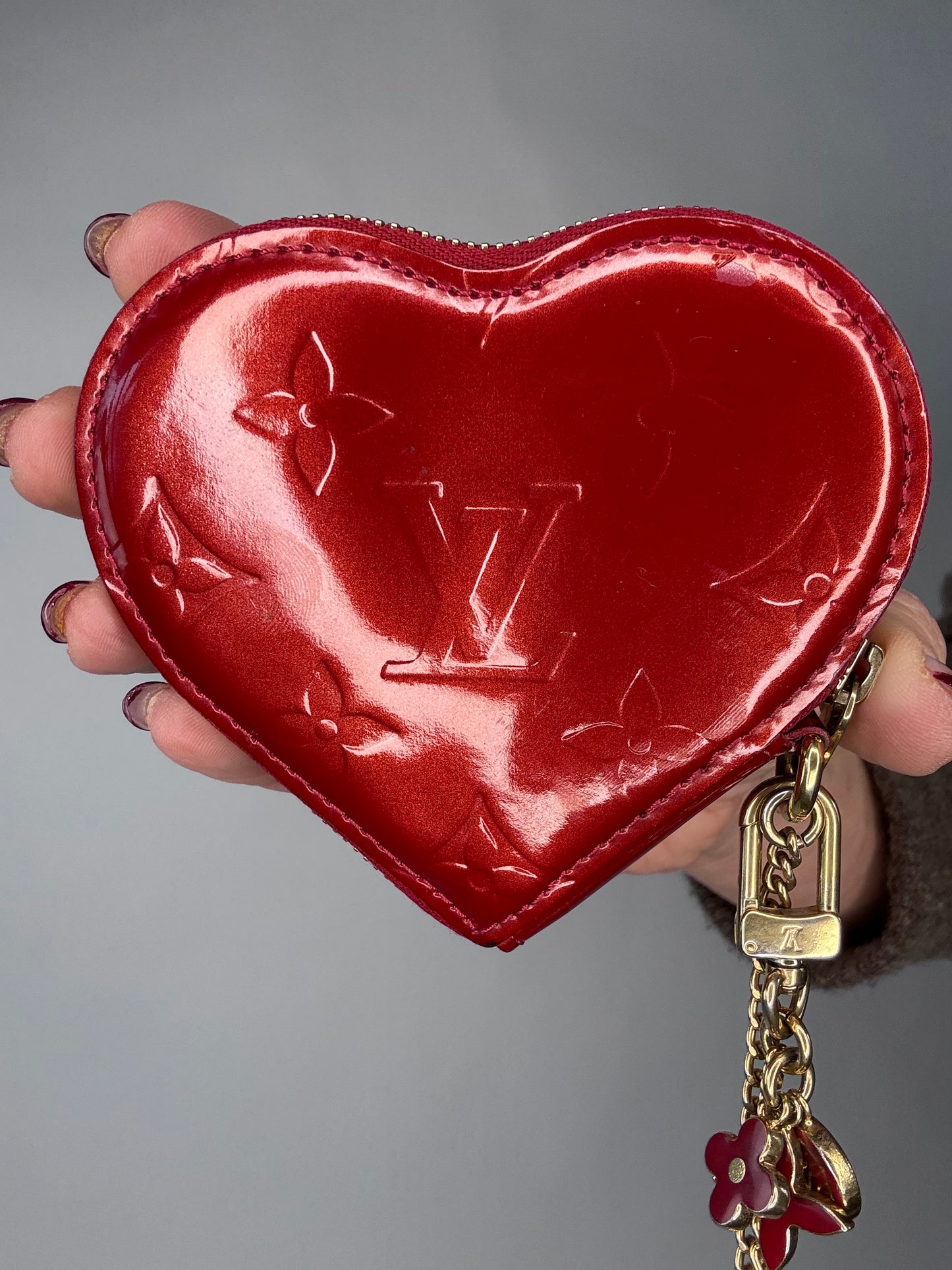 Louis Vuitton Vernes Red Coin/Key Pouch