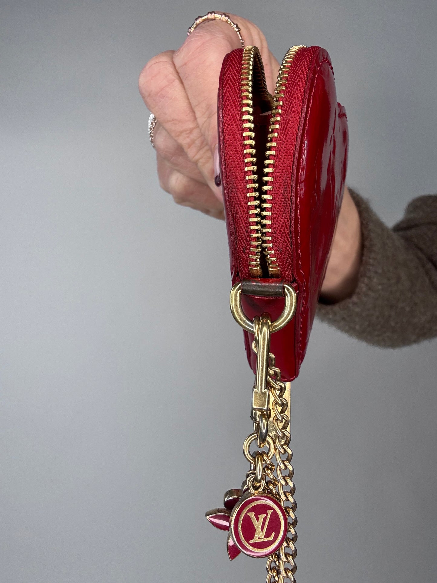 Louis Vuitton Vernes Red Coin/Key Pouch
