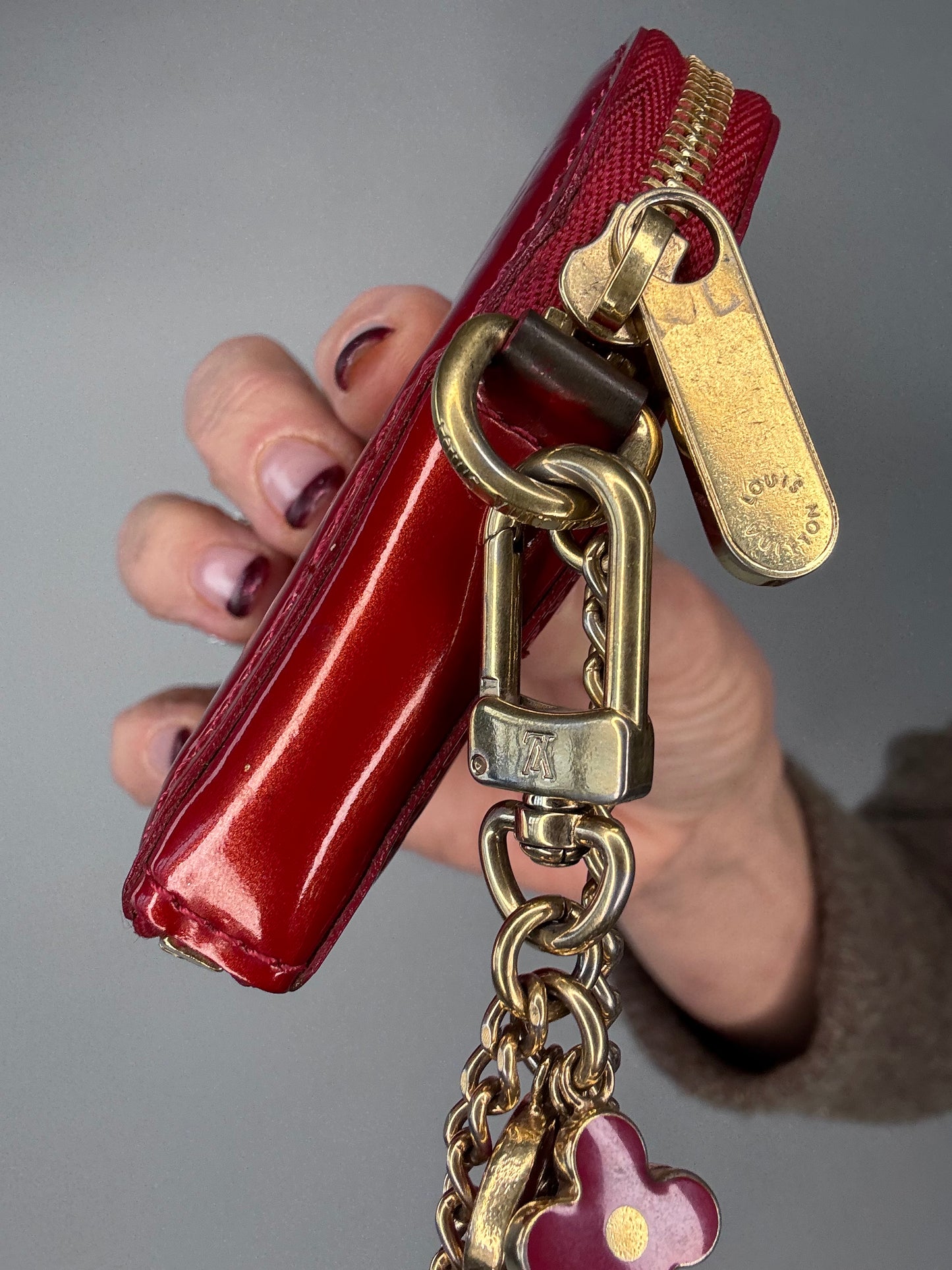 Louis Vuitton Vernes Red Coin/Key Pouch
