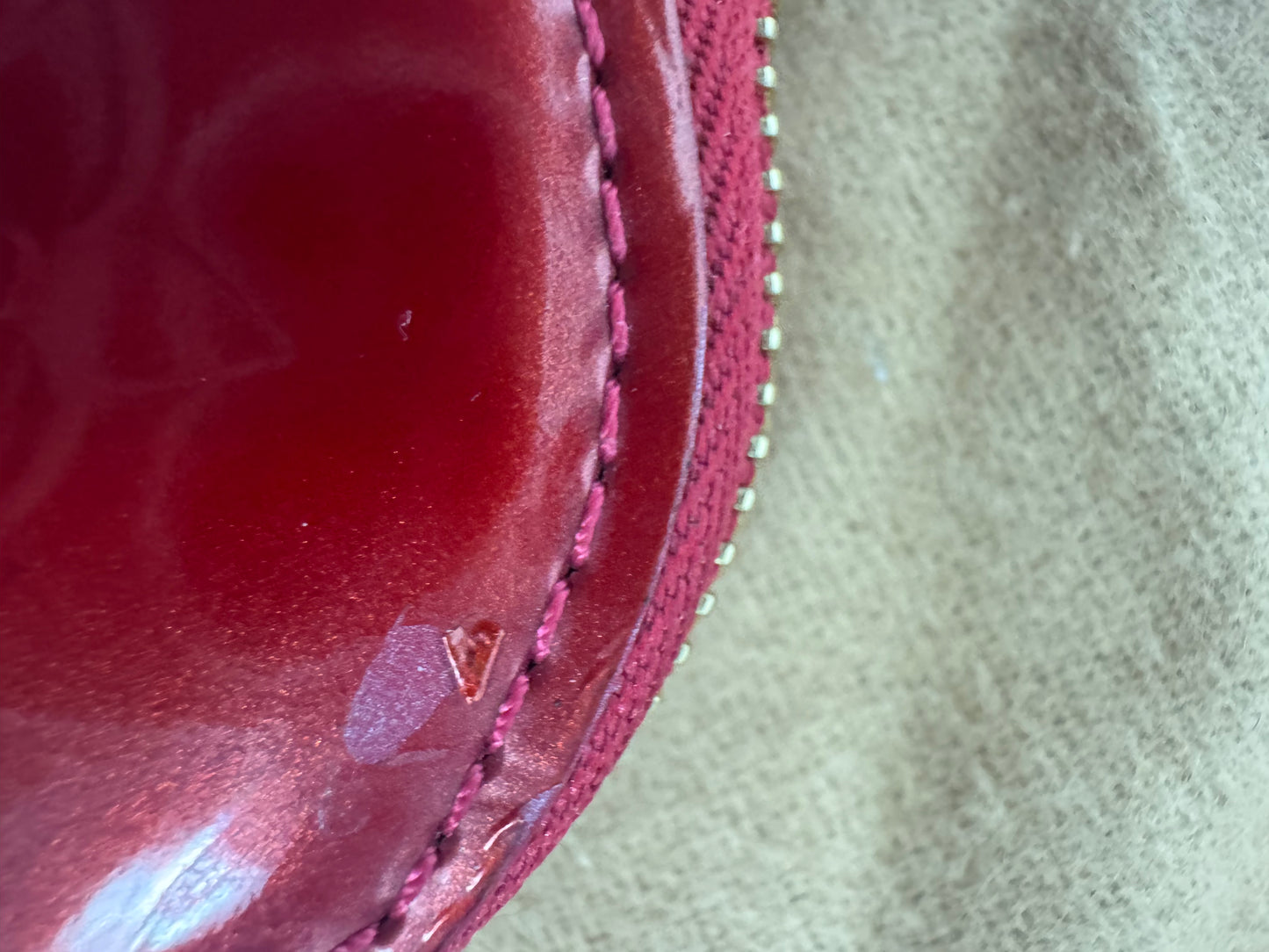 Louis Vuitton Vernes Red Coin/Key Pouch