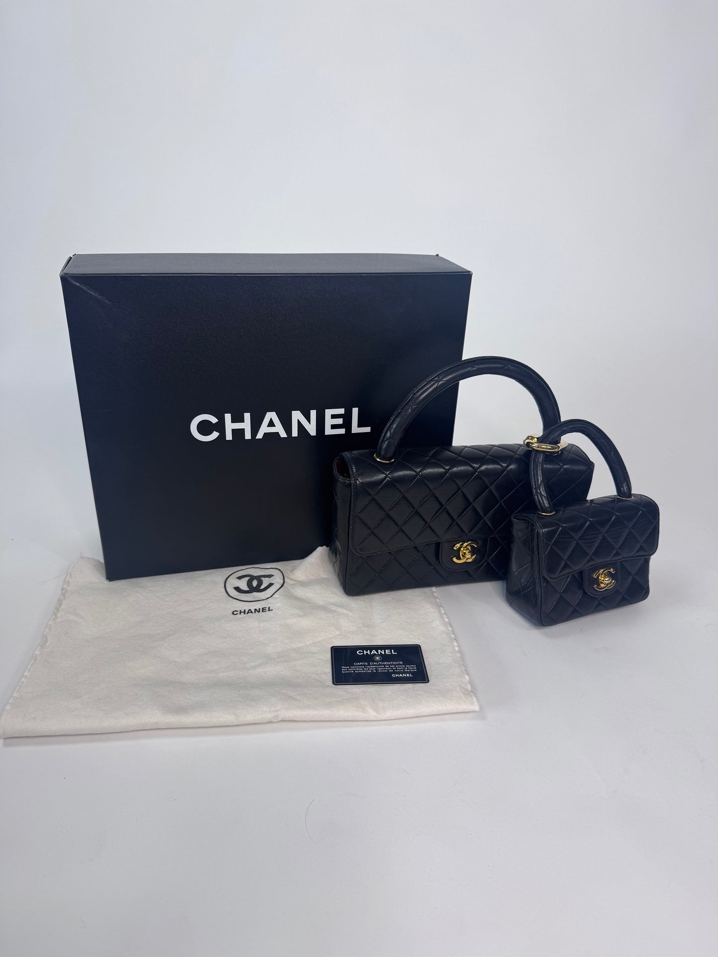 Chanel Parent Child Matrasse Kelly Flap Bag Set