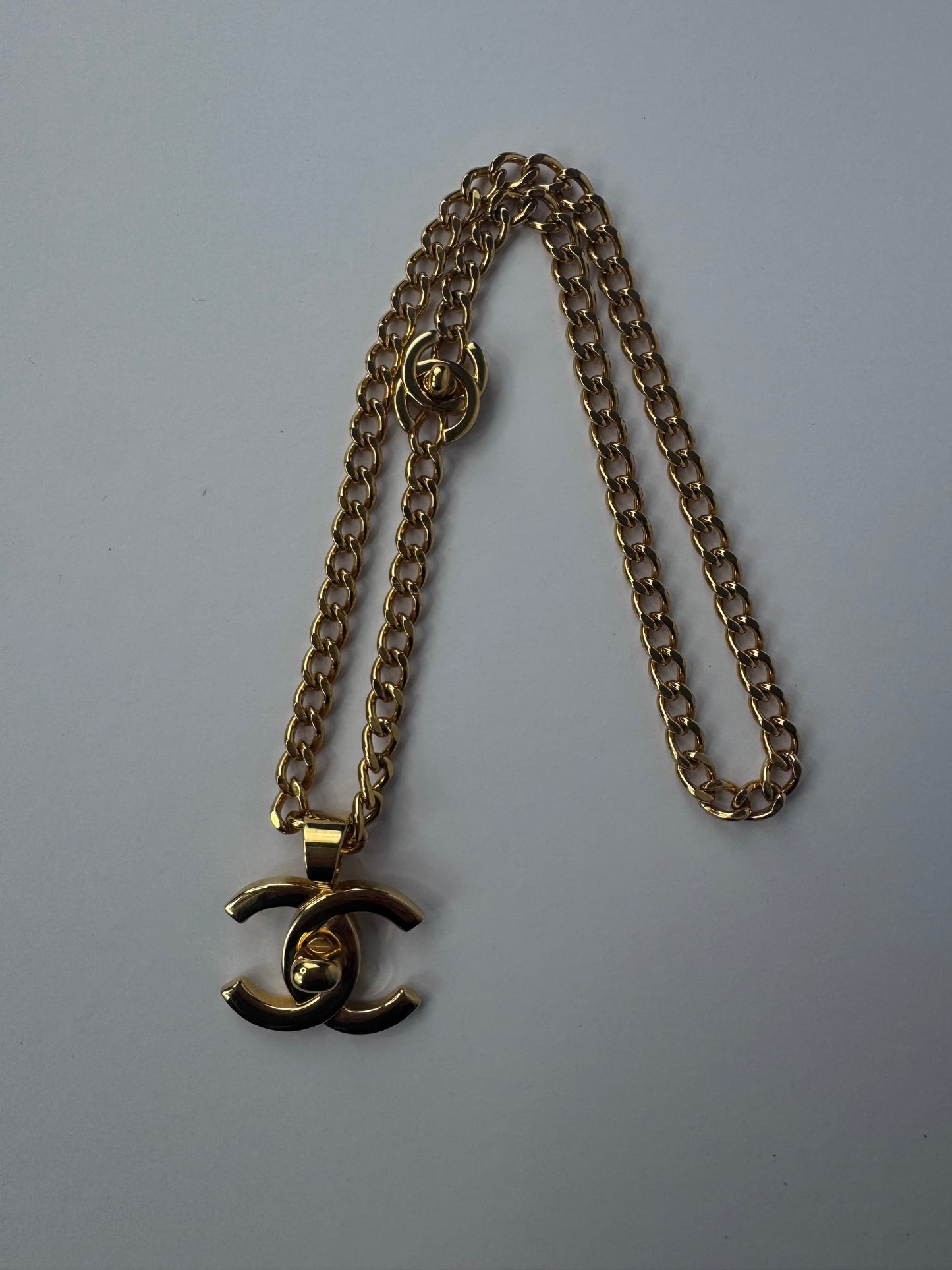 Chanel Rare Vintage Double Turnlock Necklace