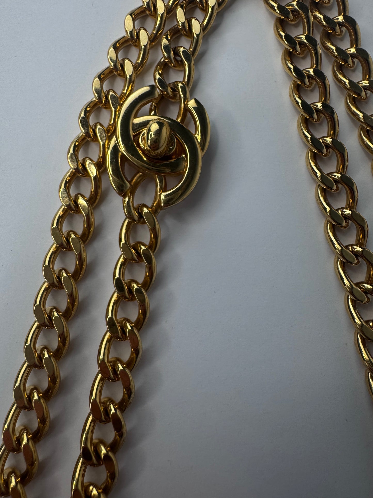 Chanel Rare Vintage Double Turnlock Necklace