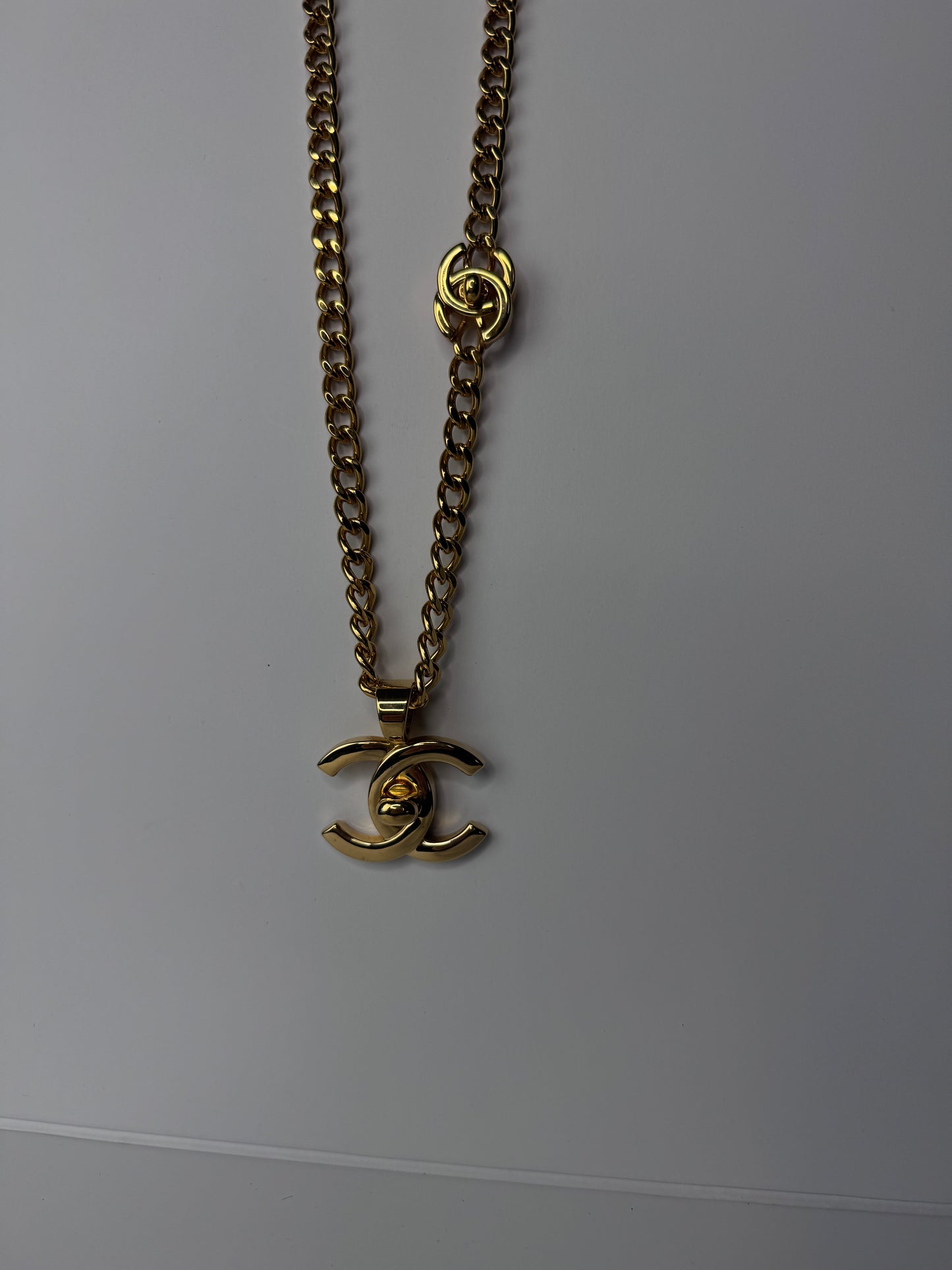 Chanel Rare Vintage Double Turnlock Necklace
