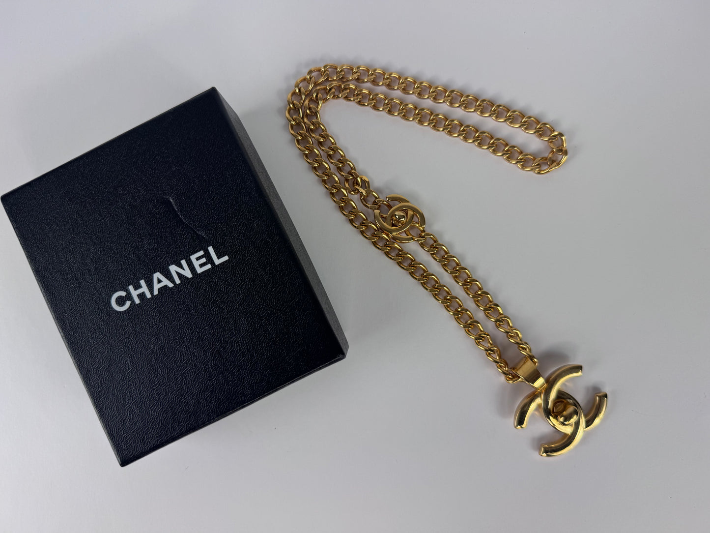 Chanel Rare Vintage Double Turnlock Necklace