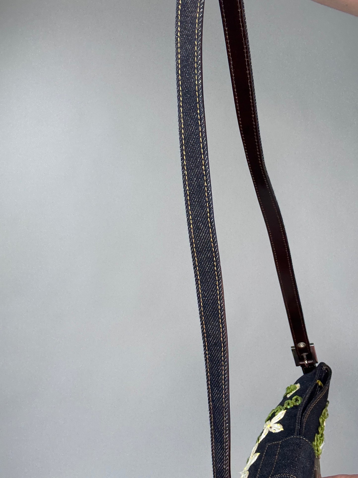 Fendi Floral Denim Mamma Baguette Bag