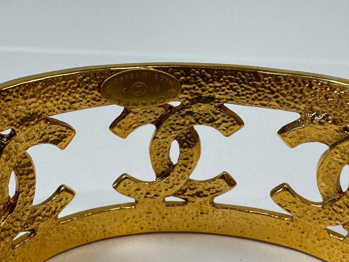 Chanel Vintage CC Openwork Cuff Bracelet — 1995
