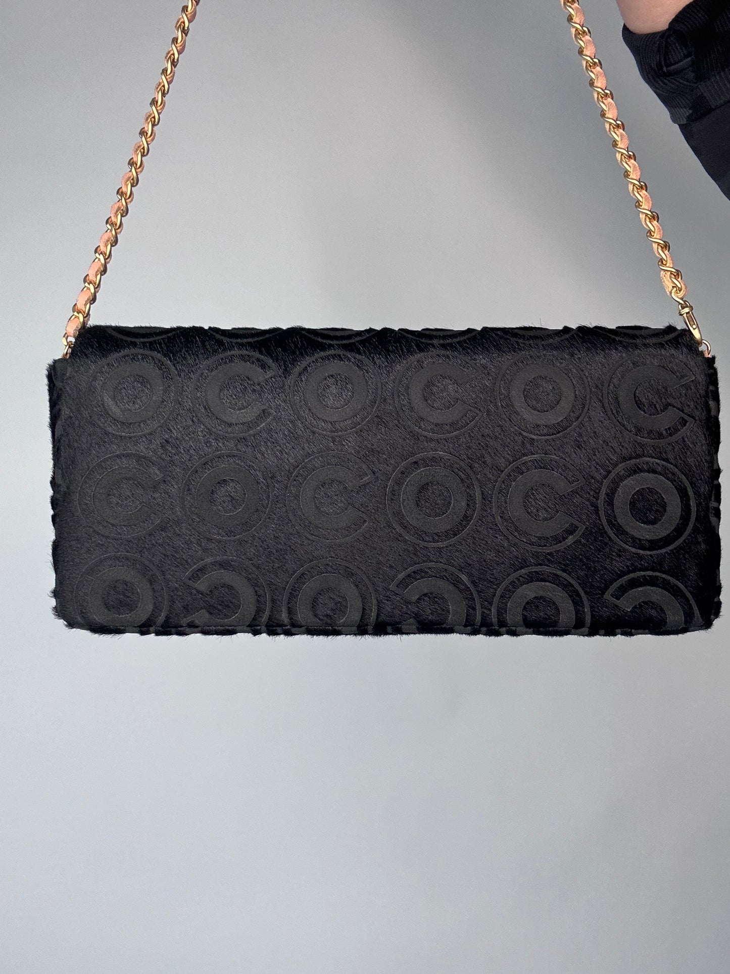 Chanel COCO Pony Hair East to West Shoulder Bag