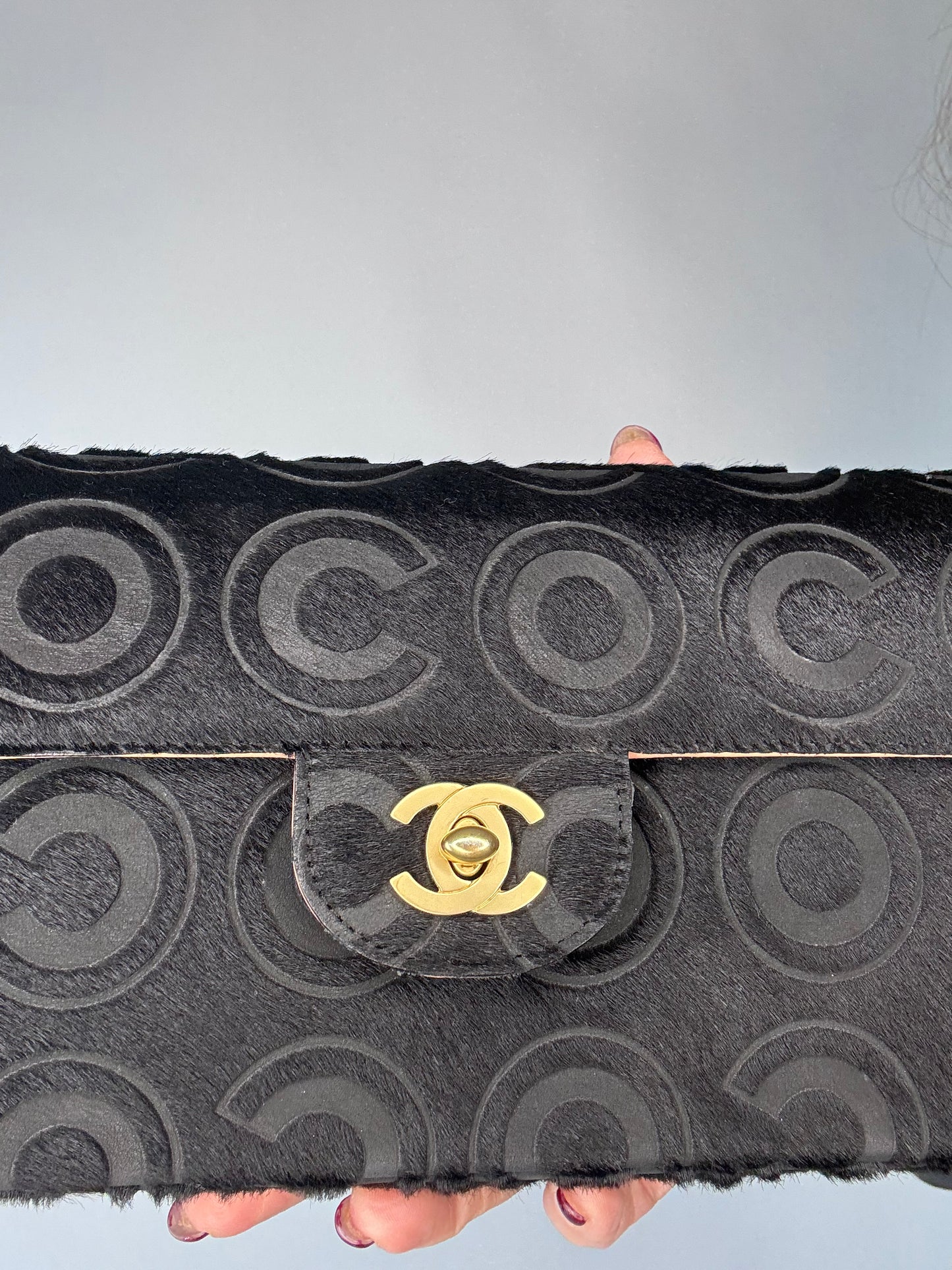 Chanel COCO Pony Hair East to West Shoulder Bag