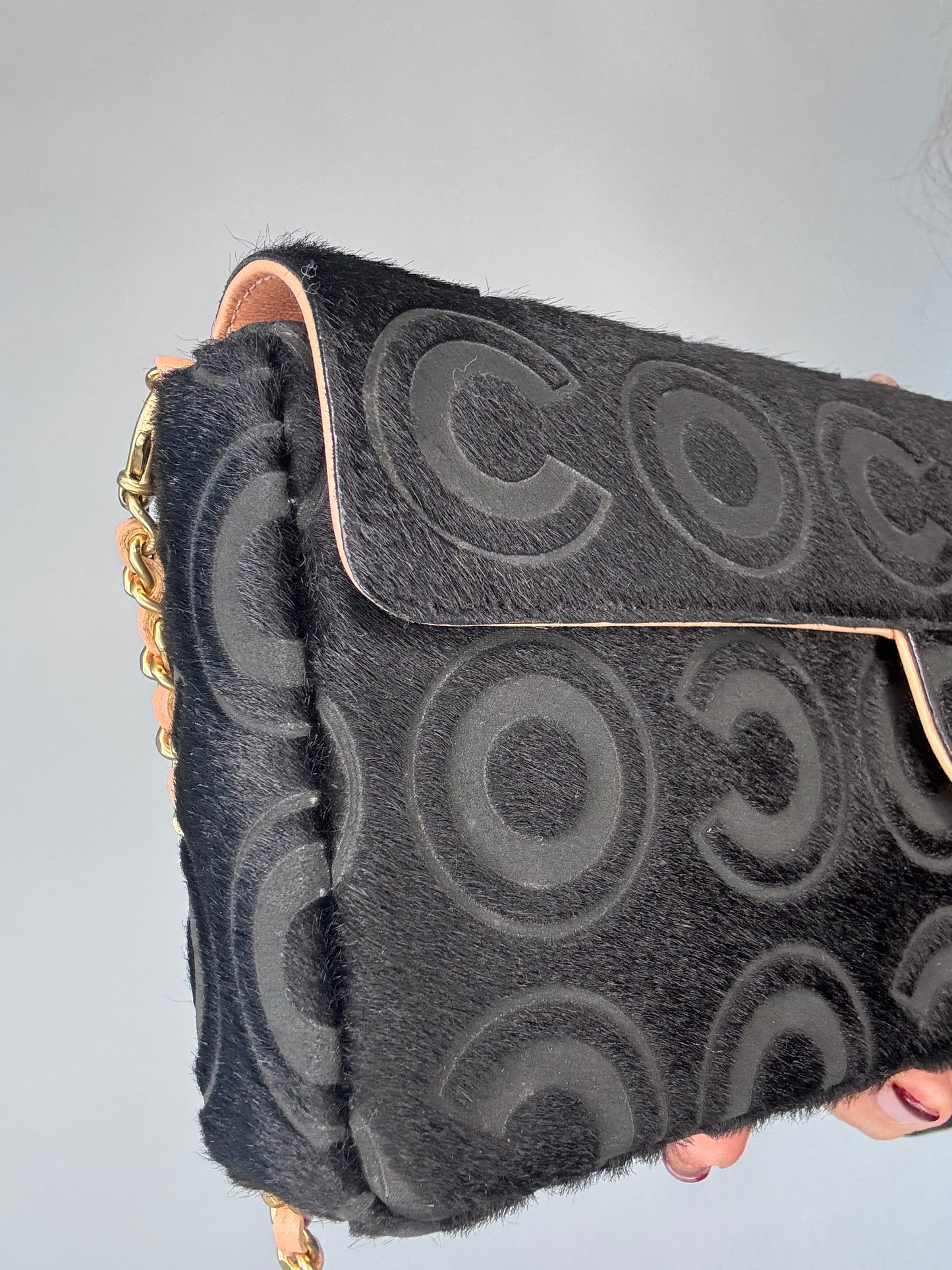 Chanel COCO Pony Hair East to West Shoulder Bag