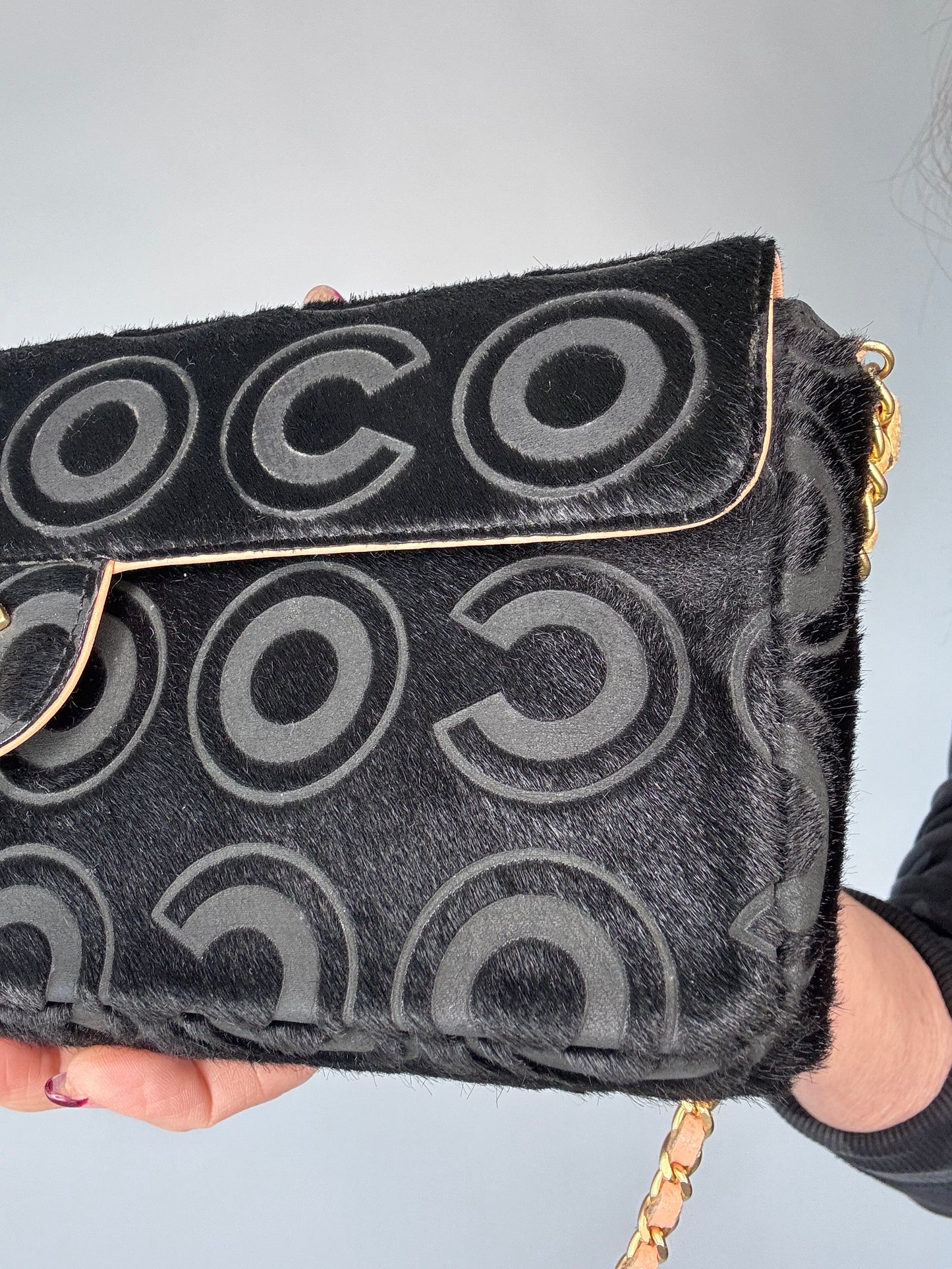 Chanel COCO Pony Hair East to West Shoulder Bag