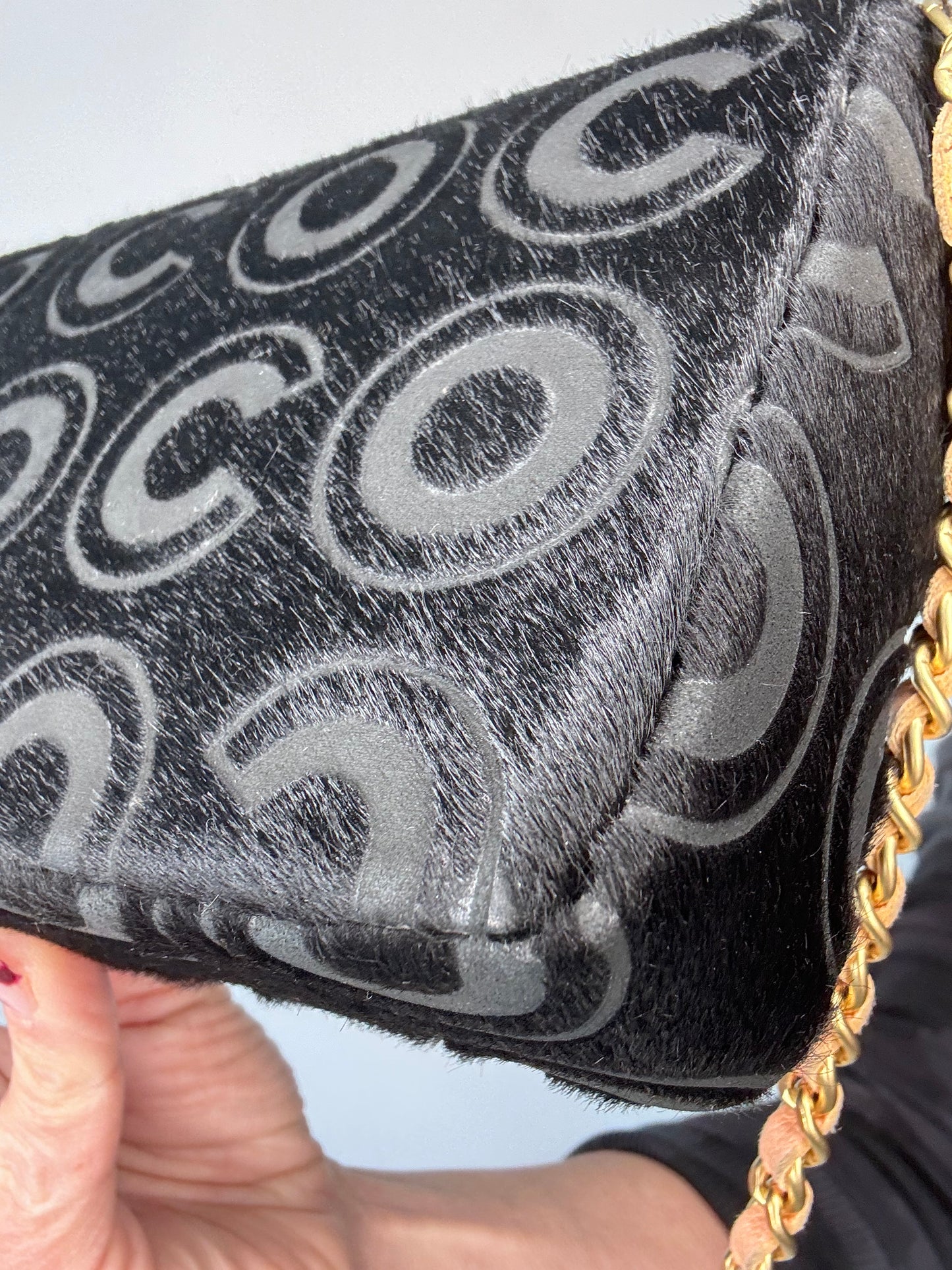 Chanel COCO Pony Hair East to West Shoulder Bag