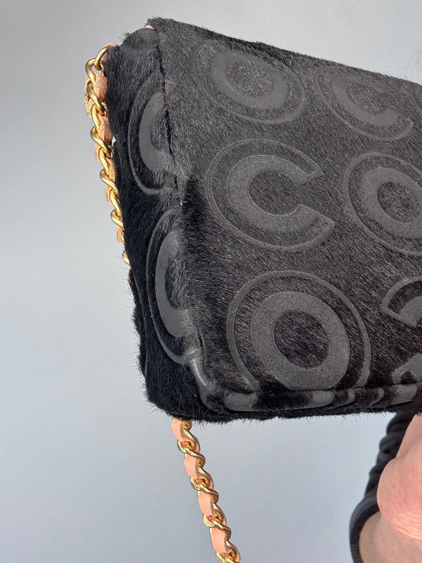 Chanel COCO Pony Hair East to West Shoulder Bag