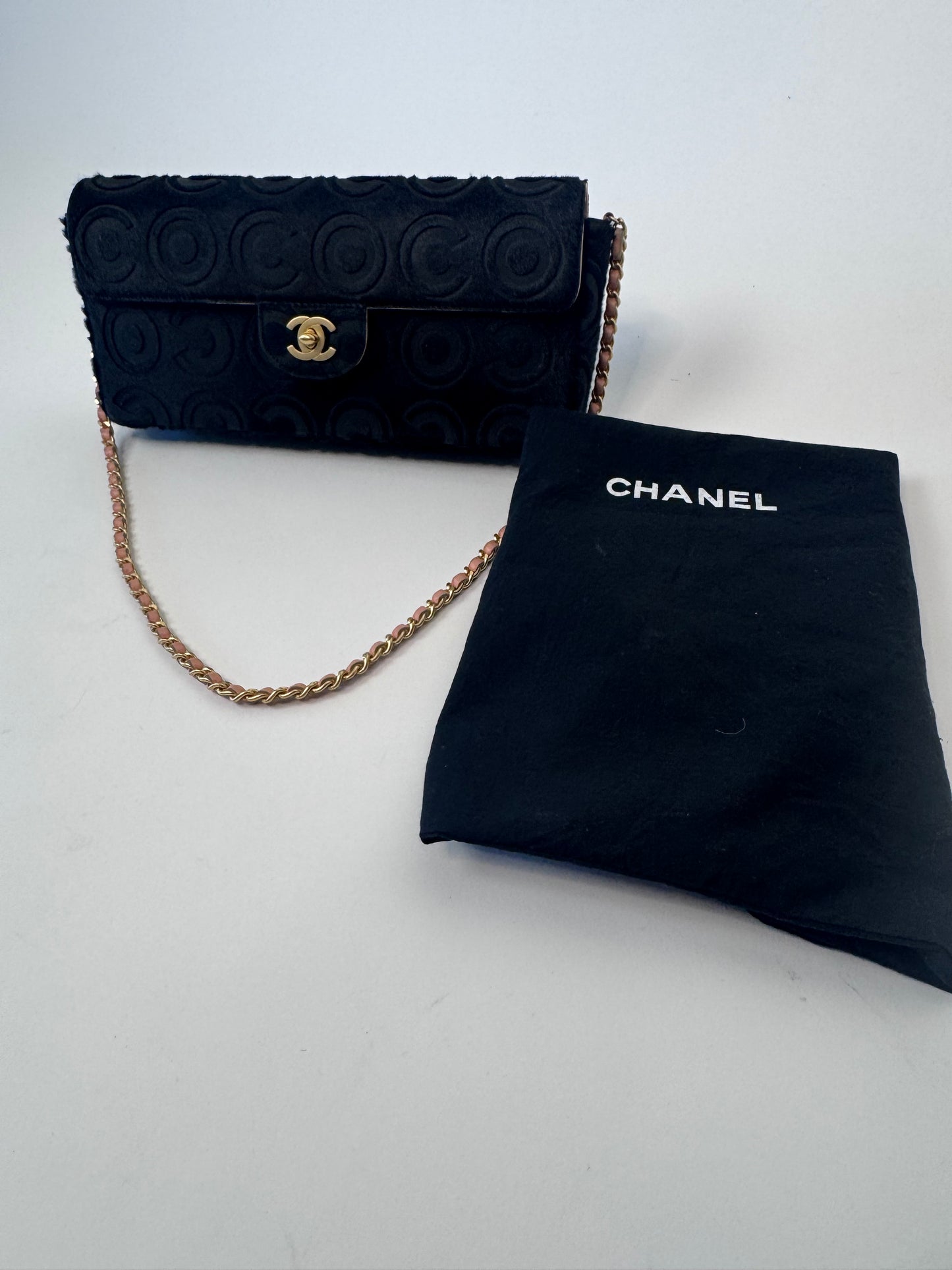 Chanel COCO Pony Hair East to West Shoulder Bag