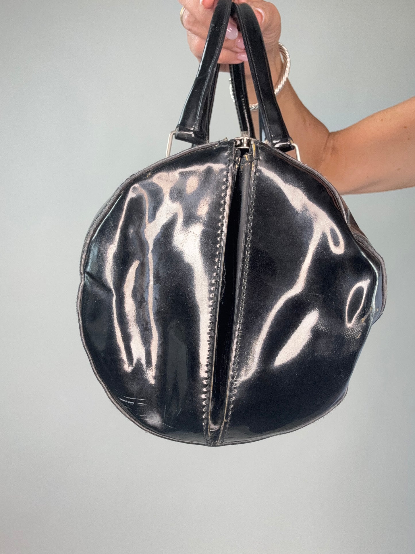 Miu Miu East To West Vintage Patent Leather