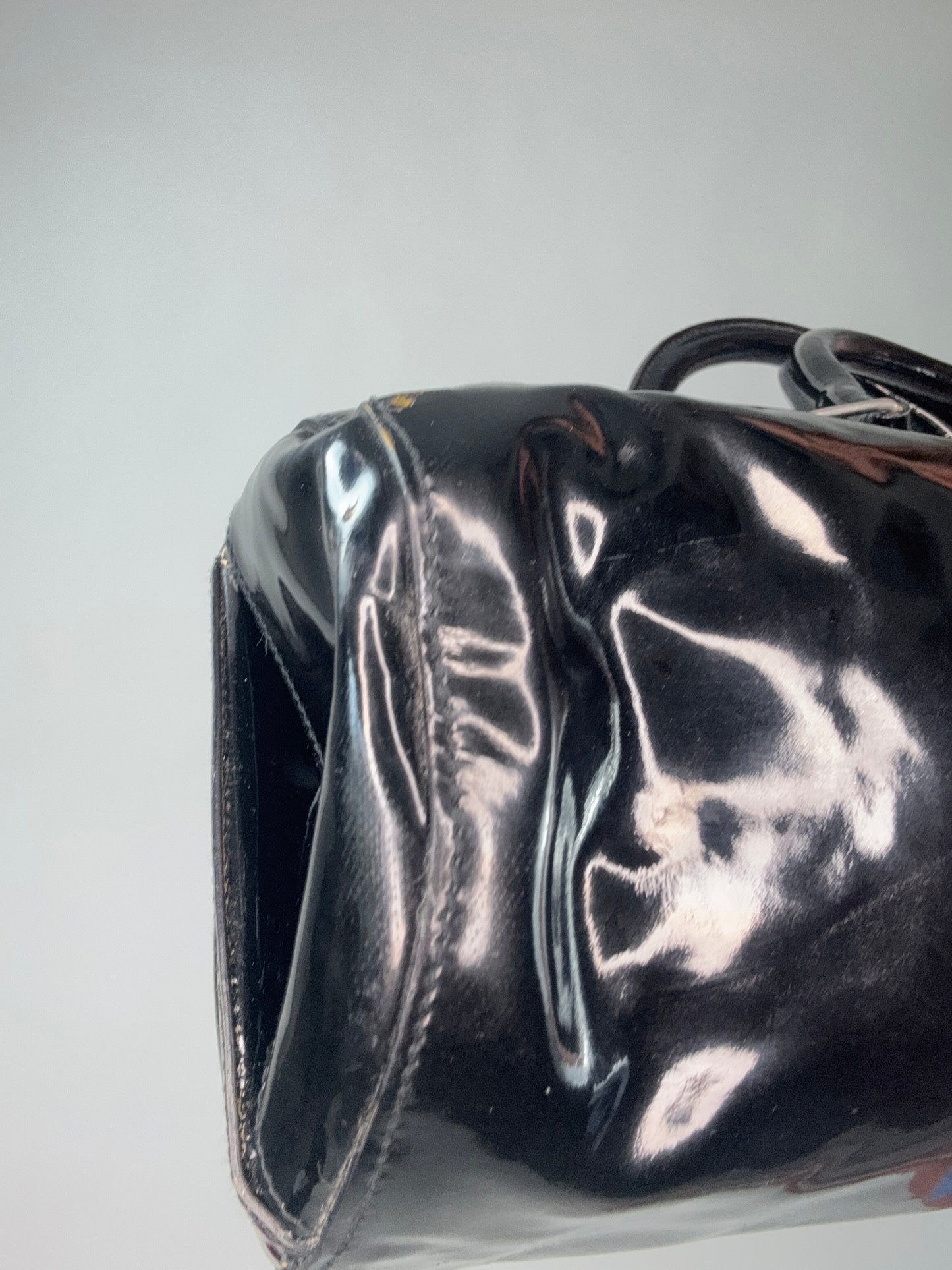Miu Miu East To West Vintage Patent Leather