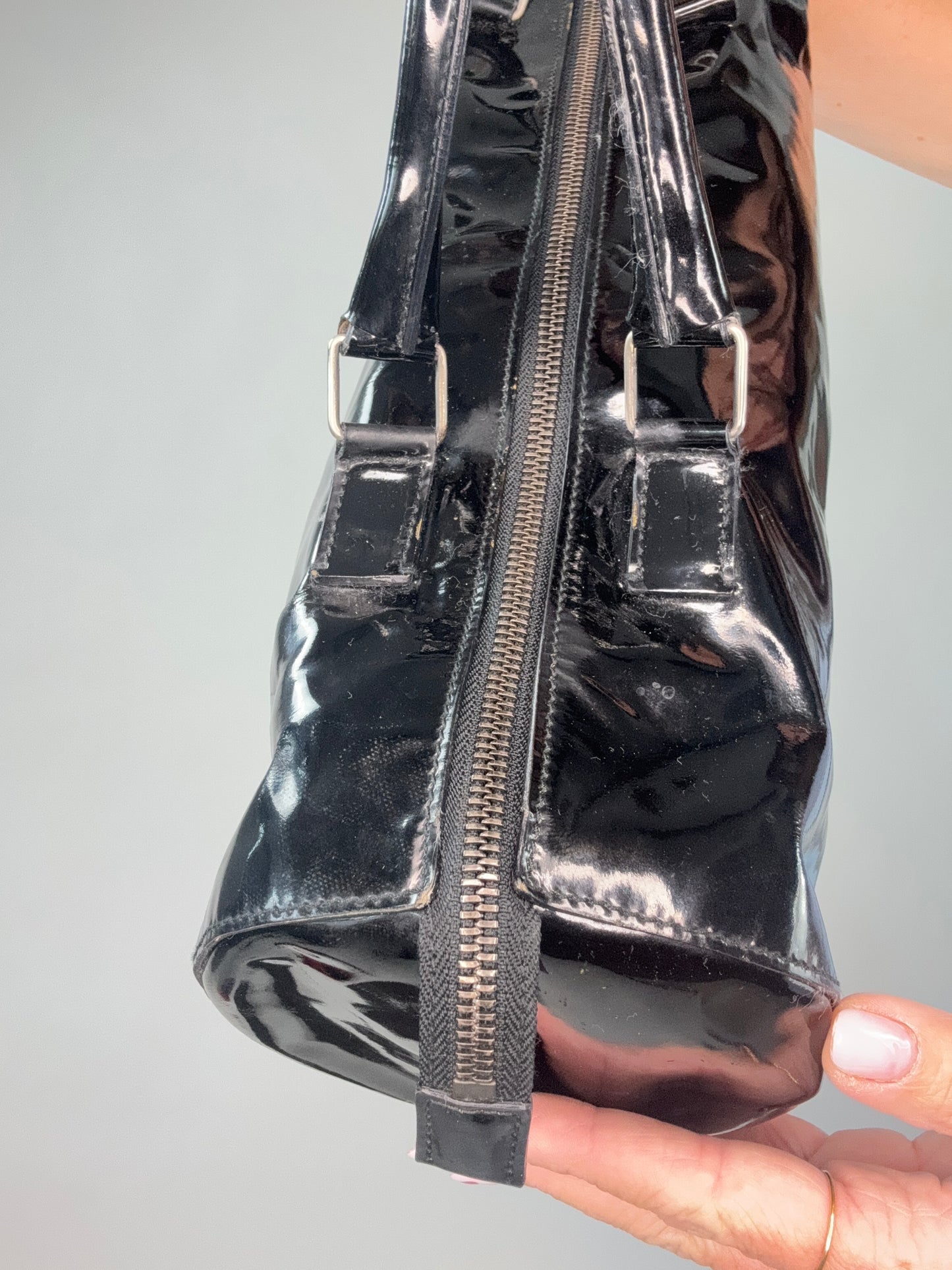 Miu Miu East To West Vintage Patent Leather