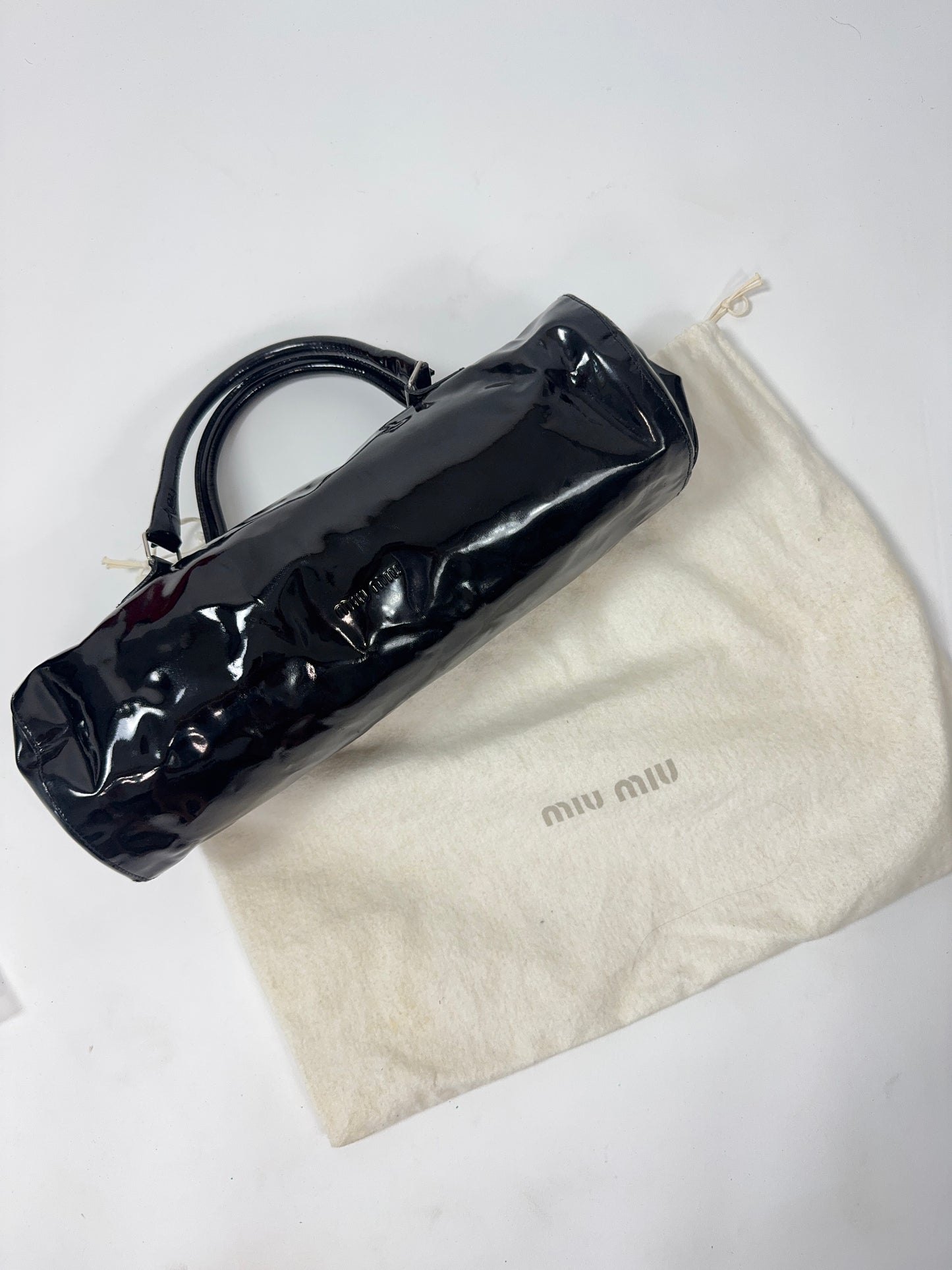 Miu Miu East To West Vintage Patent Leather
