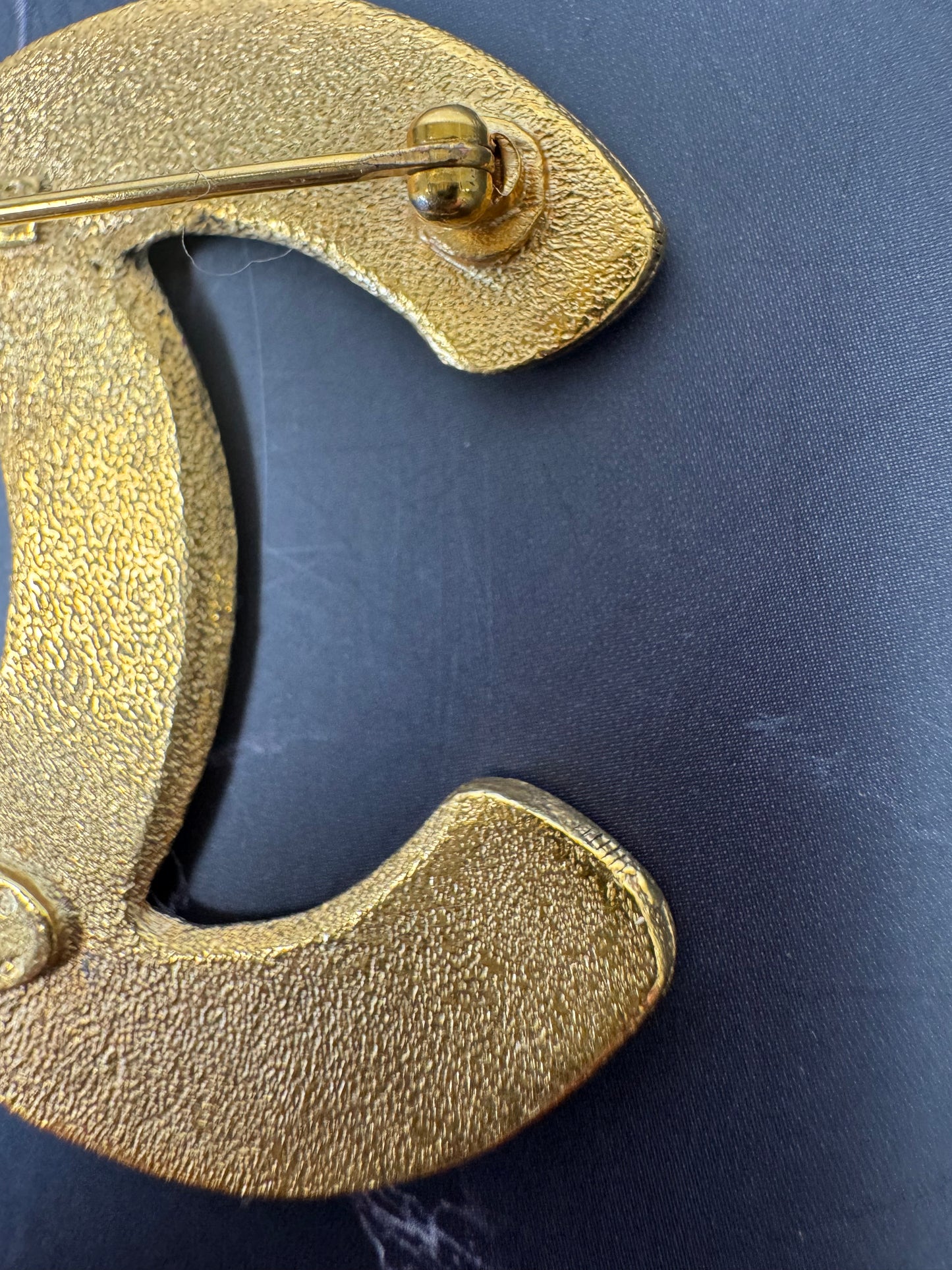 Chanel Vintage Large CC 1992 Brooch