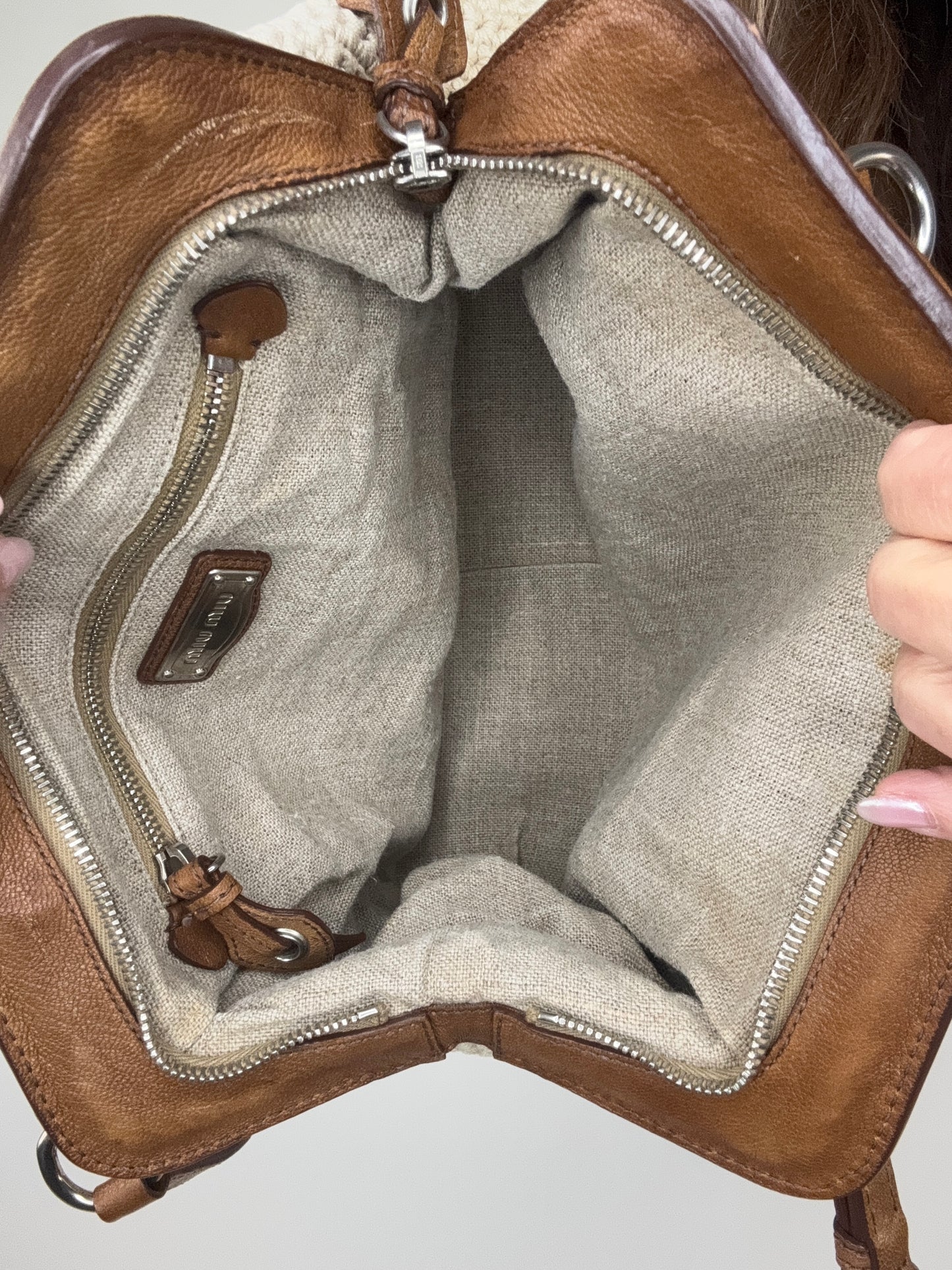 Miu Miu Rare Crochet Knit Vintage Shoulder Bag