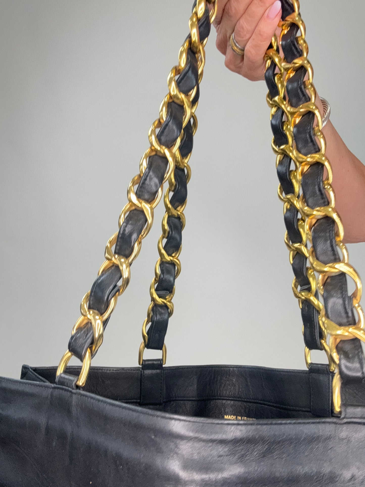 Chanel Vintage Deca Chunky Chain Tote