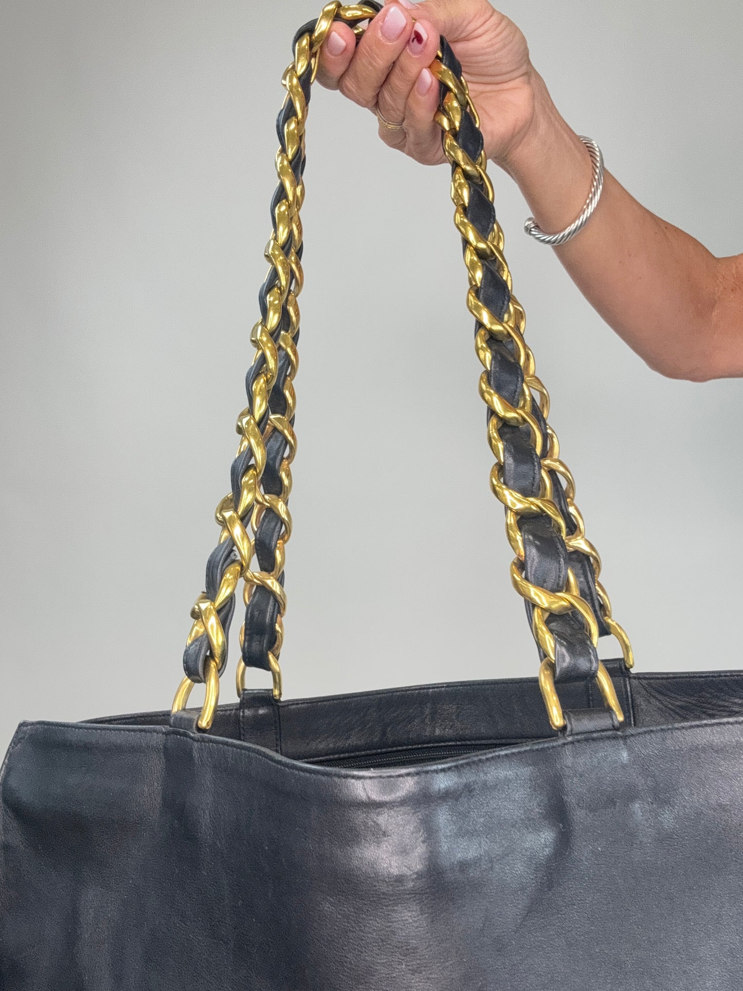 Chanel Vintage Deca Chunky Chain Tote