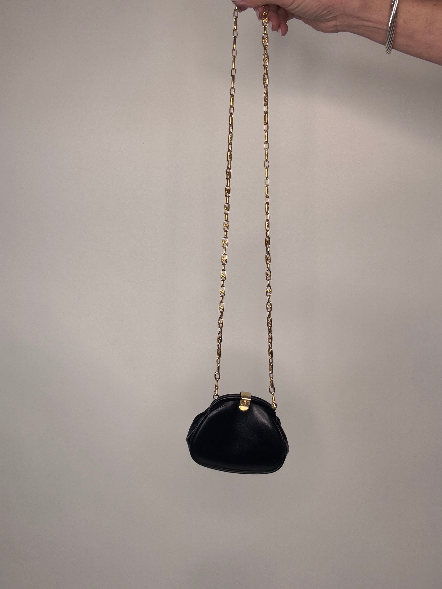 Celine Extremely Rare Triomphe Chain Kiss Lock Mini Bag