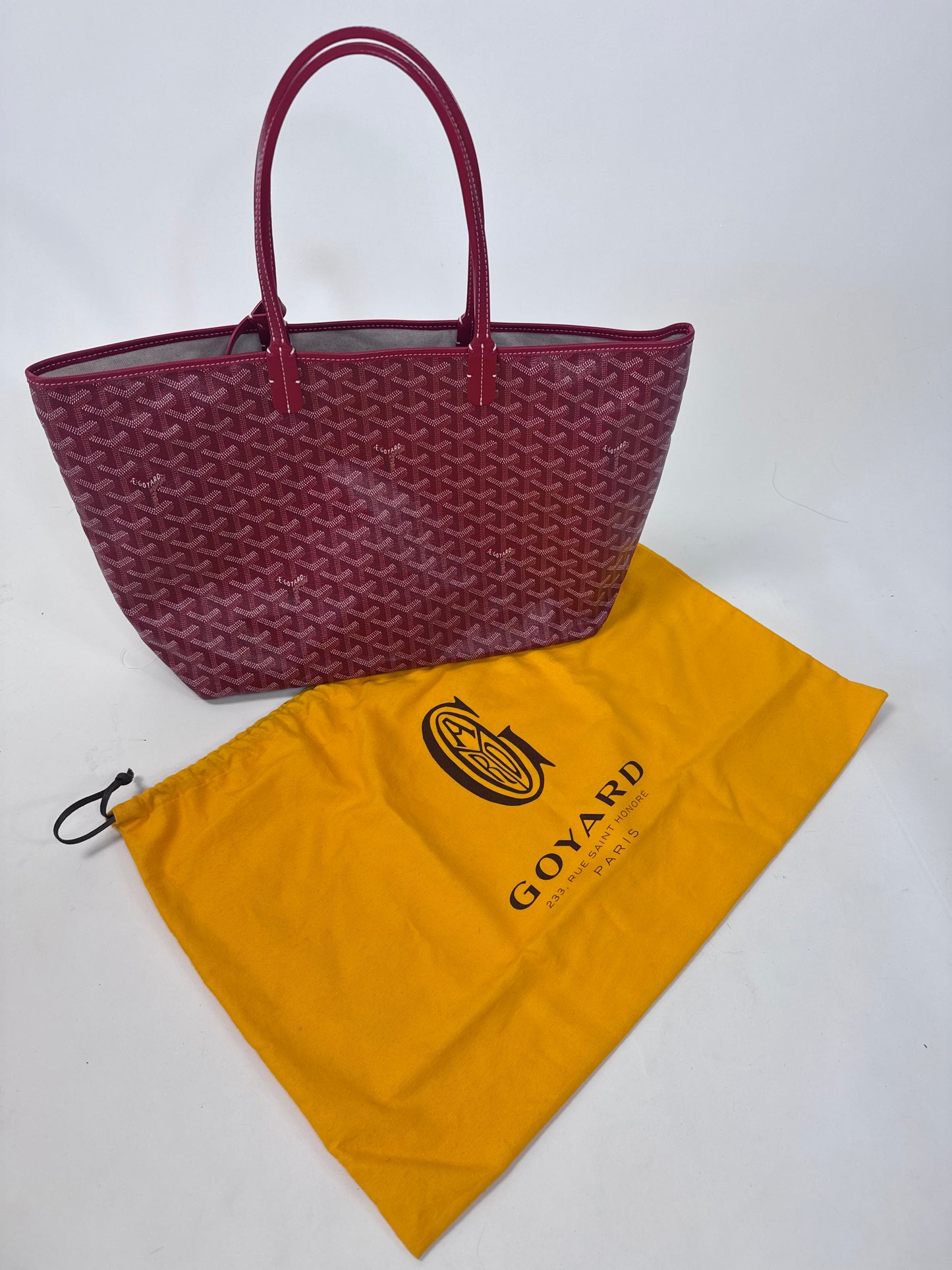 Goyard Goyardine St Louis PM Deep Red With Pouch