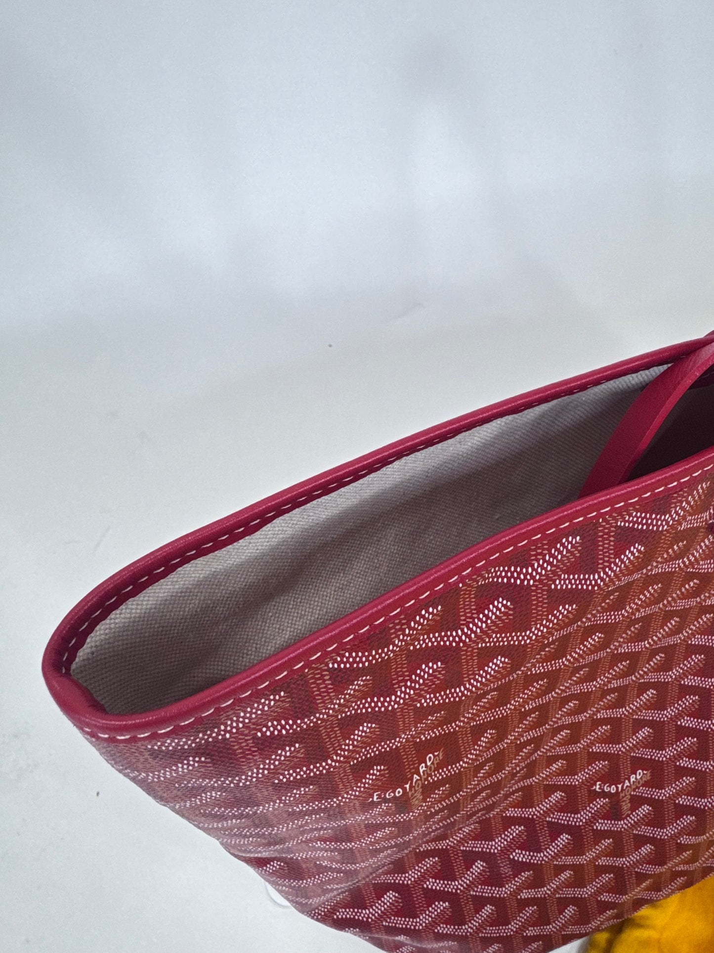 Goyard Goyardine St Louis PM Deep Red With Pouch
