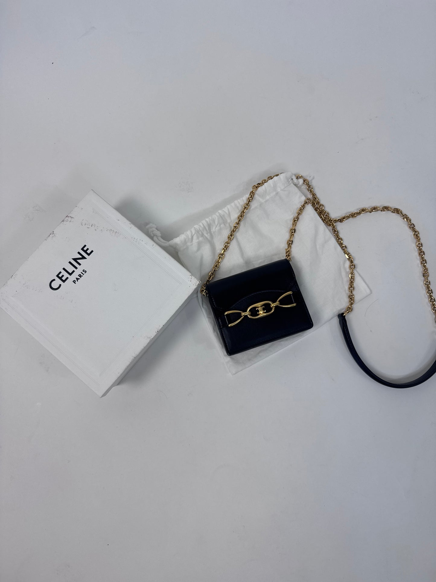 Celine Rare Mini Vintage Triomphe Crossbody Bag