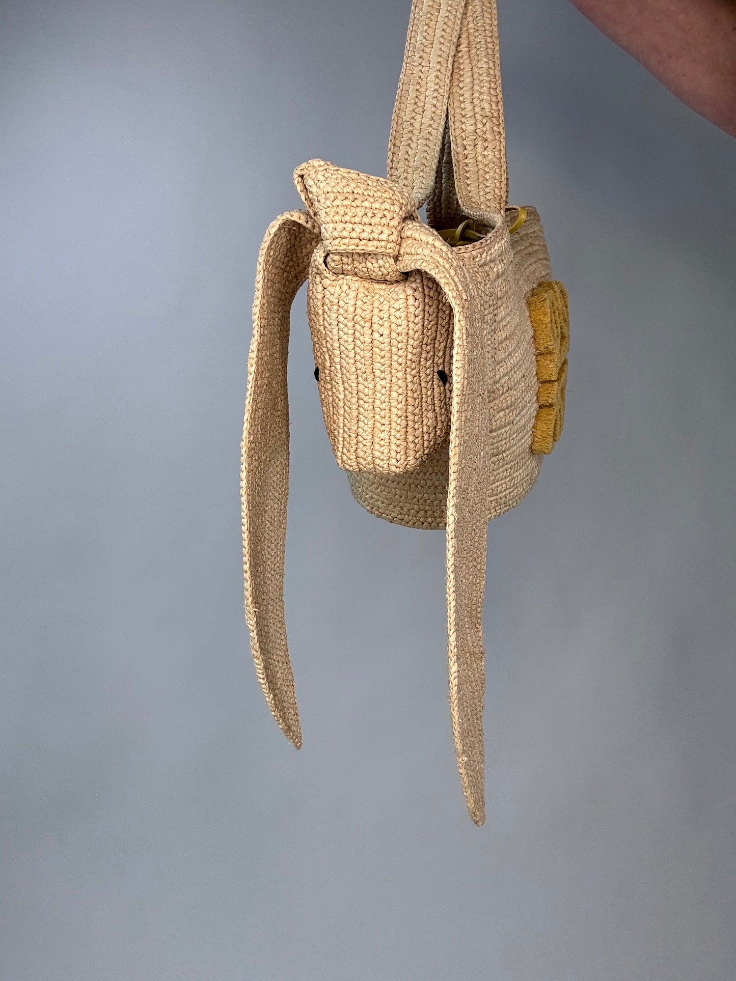 Loewe Small Raffia Bunny Basket Bag