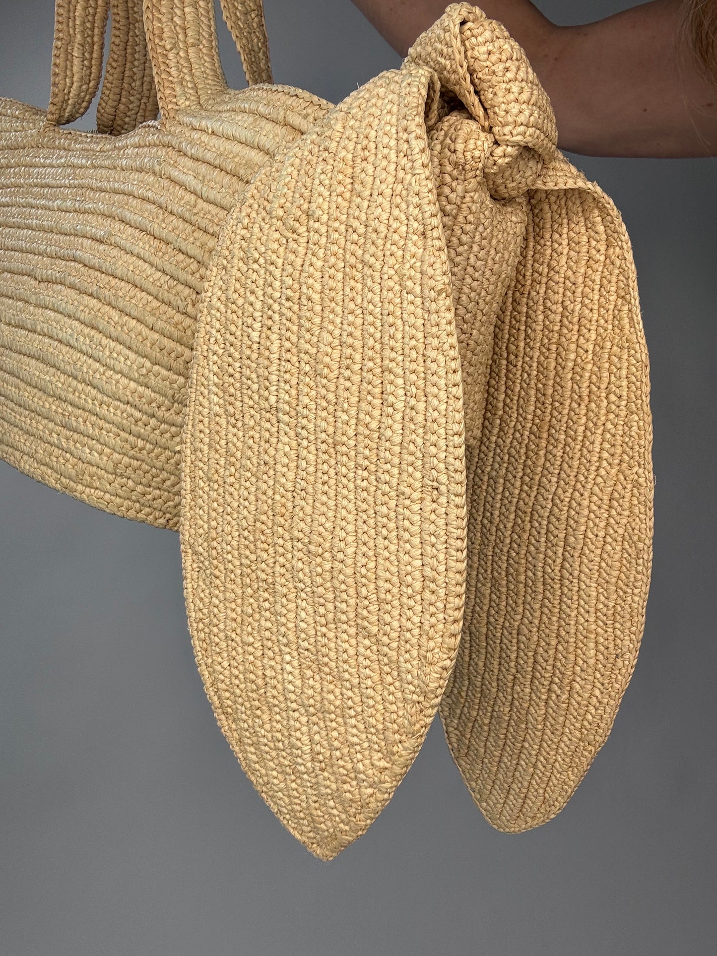 Loewe Small Raffia Bunny Basket Bag