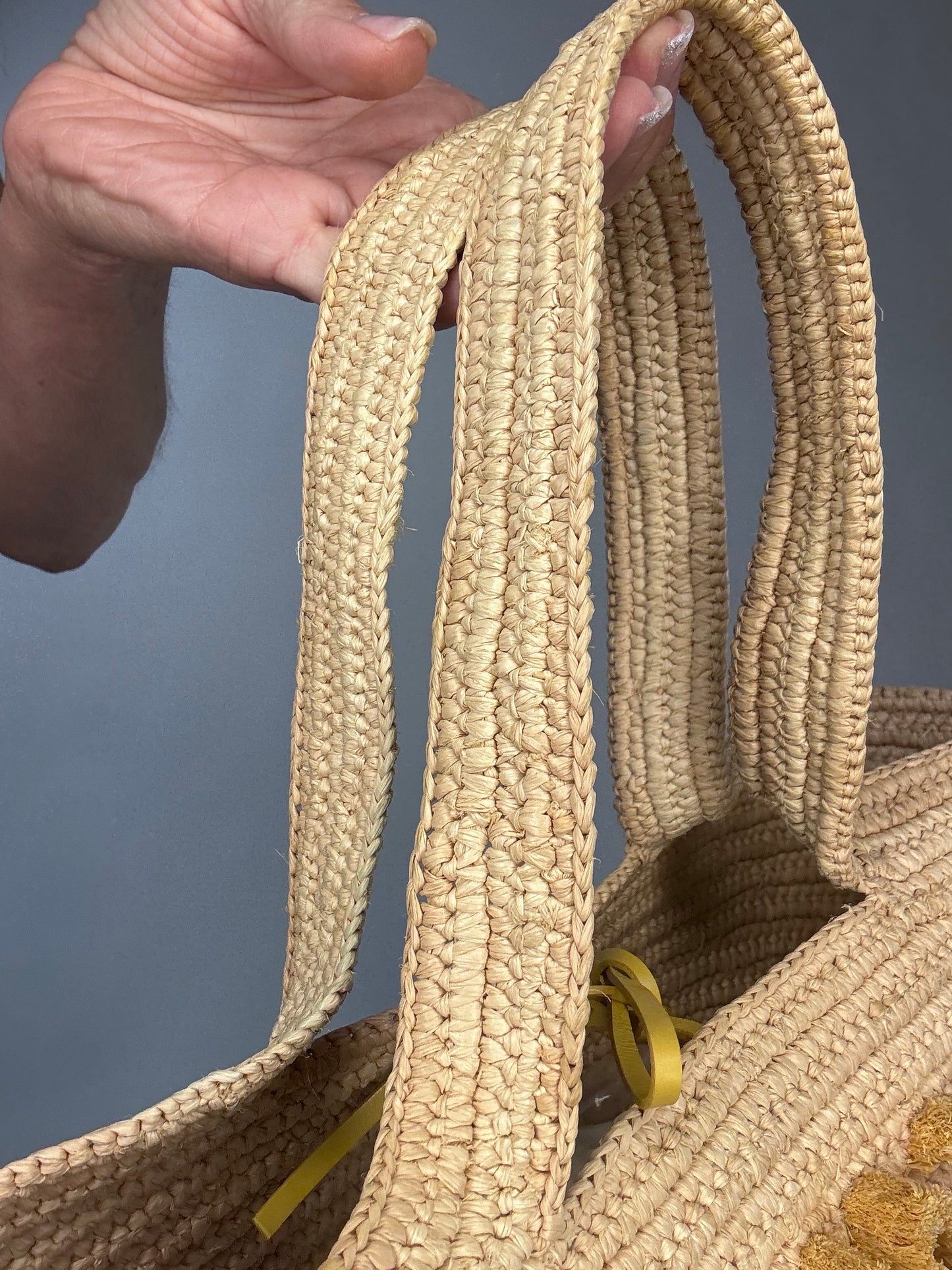 Loewe Small Raffia Bunny Basket Bag