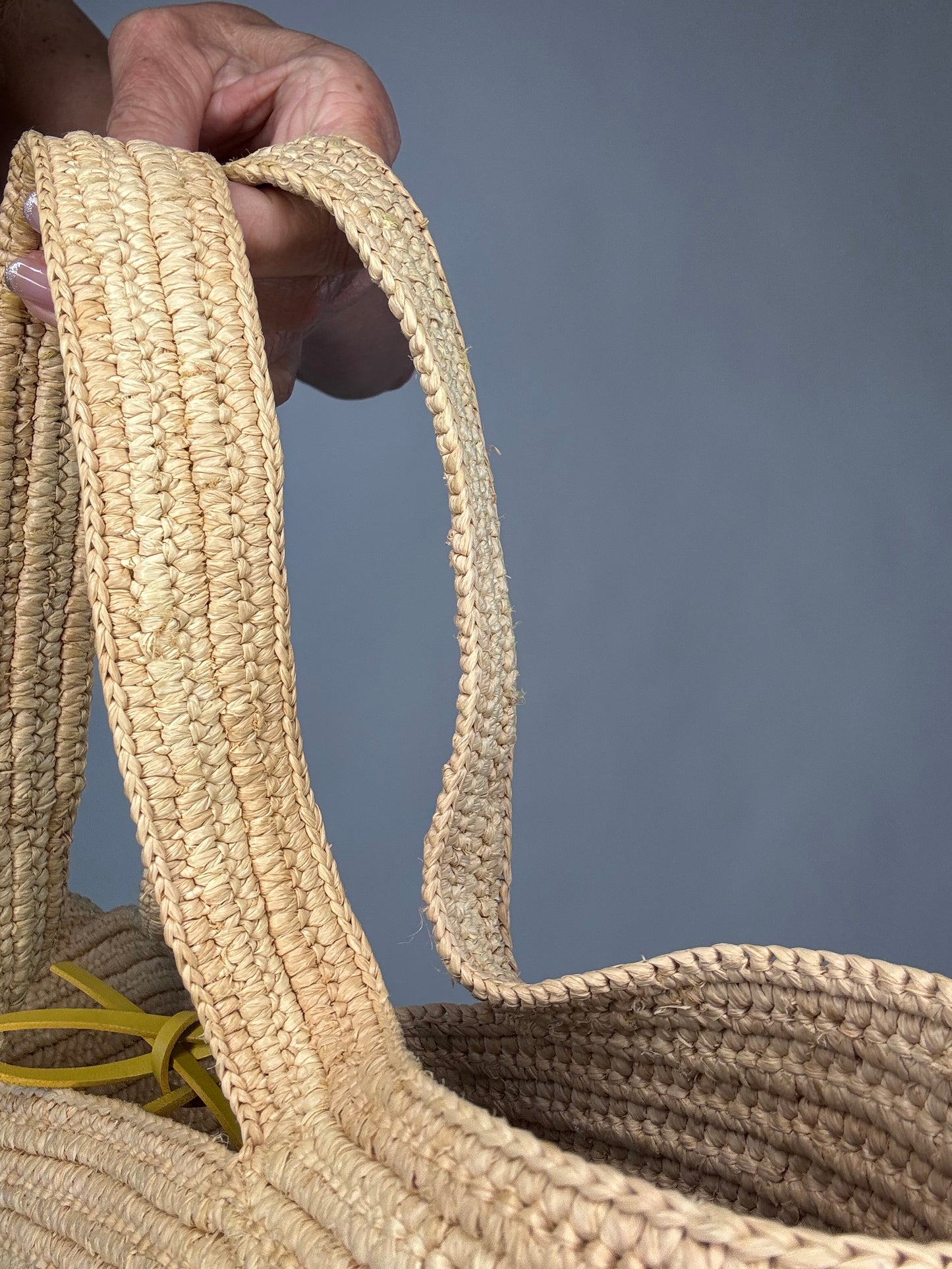 Loewe Small Raffia Bunny Basket Bag