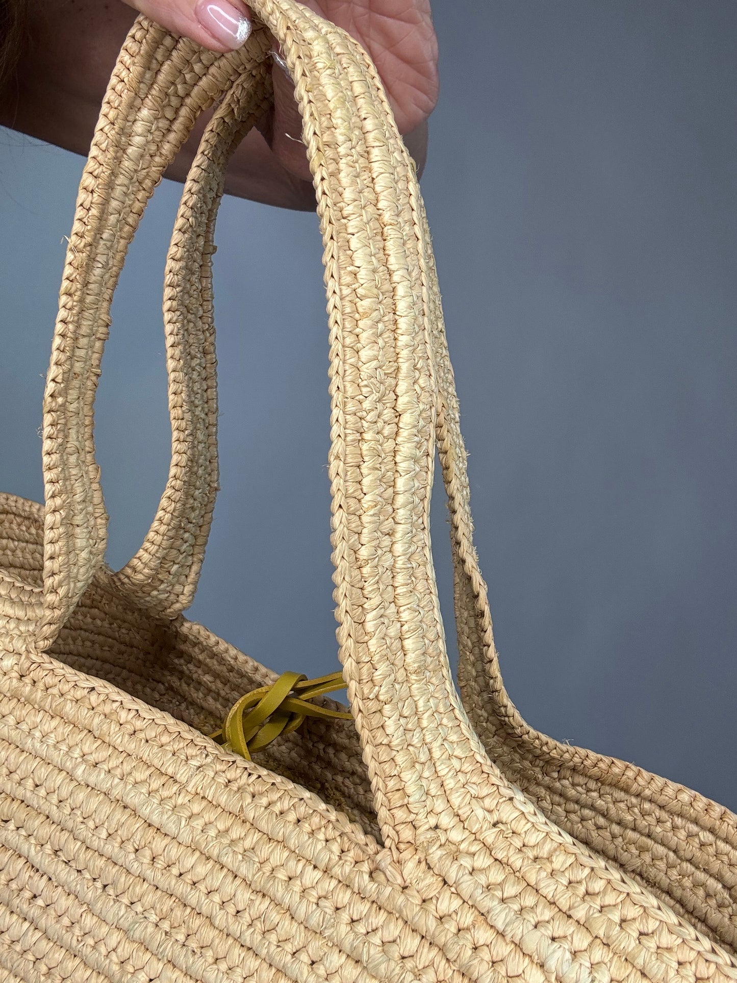 Loewe Small Raffia Bunny Basket Bag