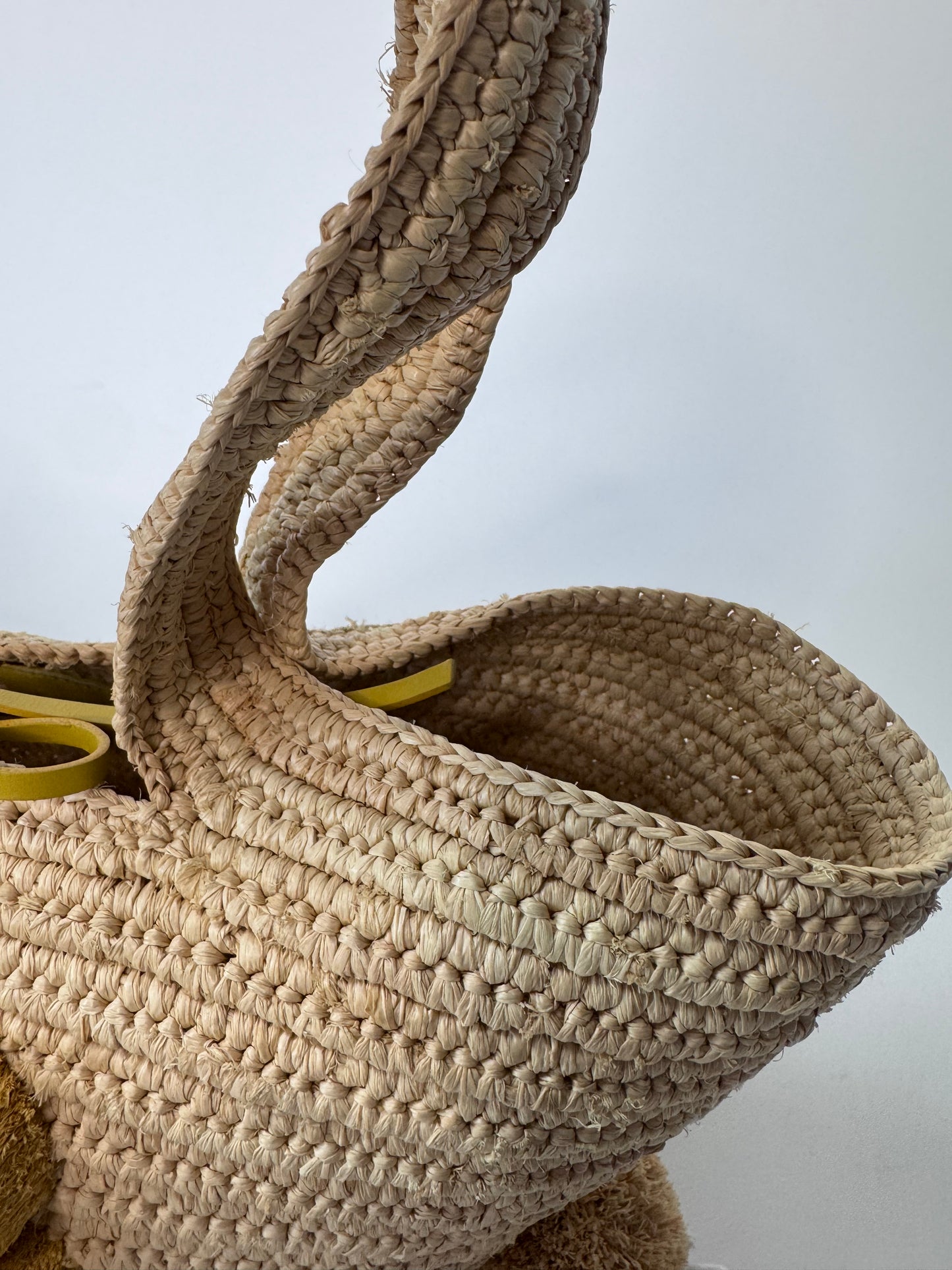 Loewe Small Raffia Bunny Basket Bag