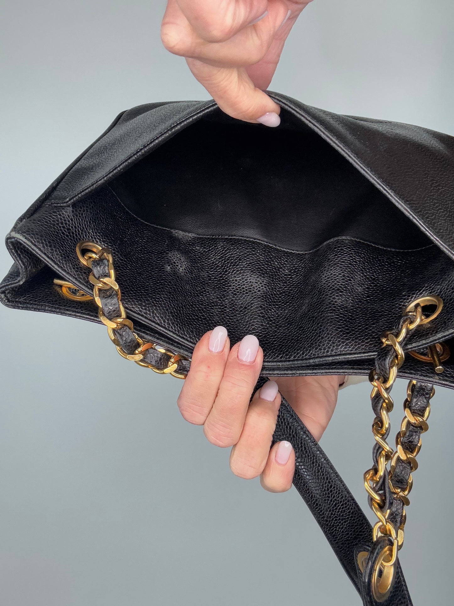 Chanel Caviar Vintage Two Sided Tote