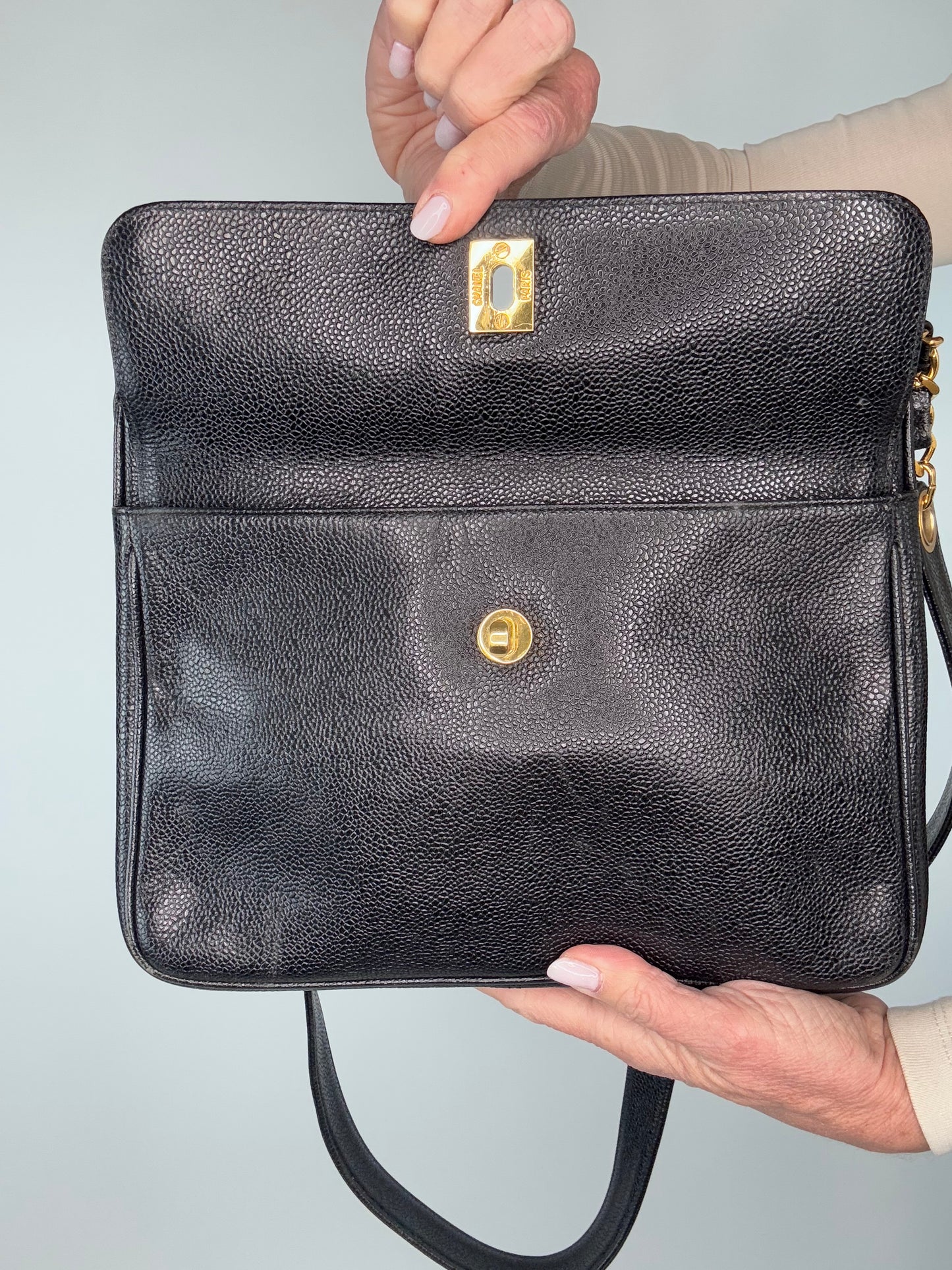 Chanel Caviar Vintage Two Sided Tote