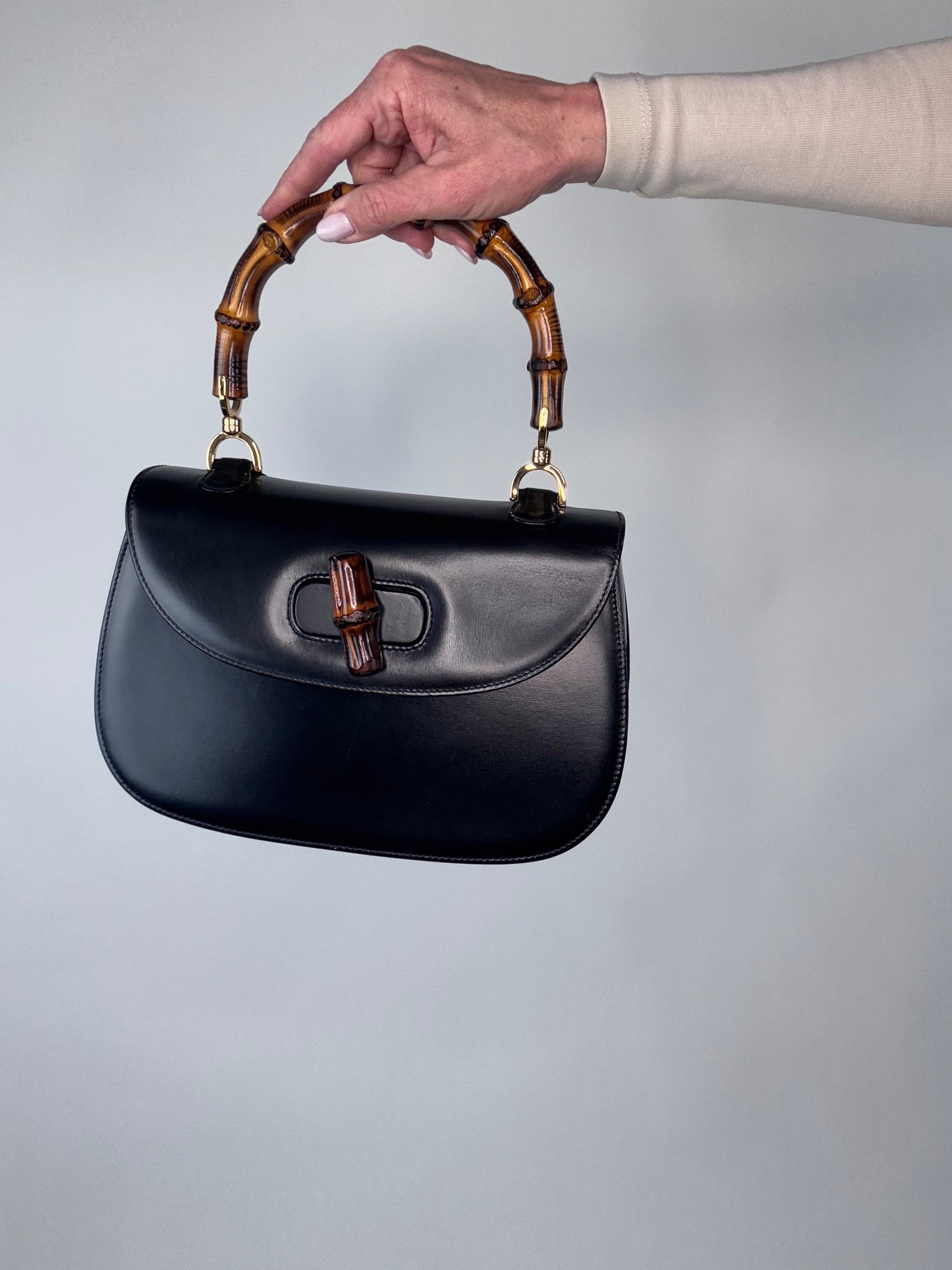 Gucci 1947 Vintage Bamboo Two Way Bag