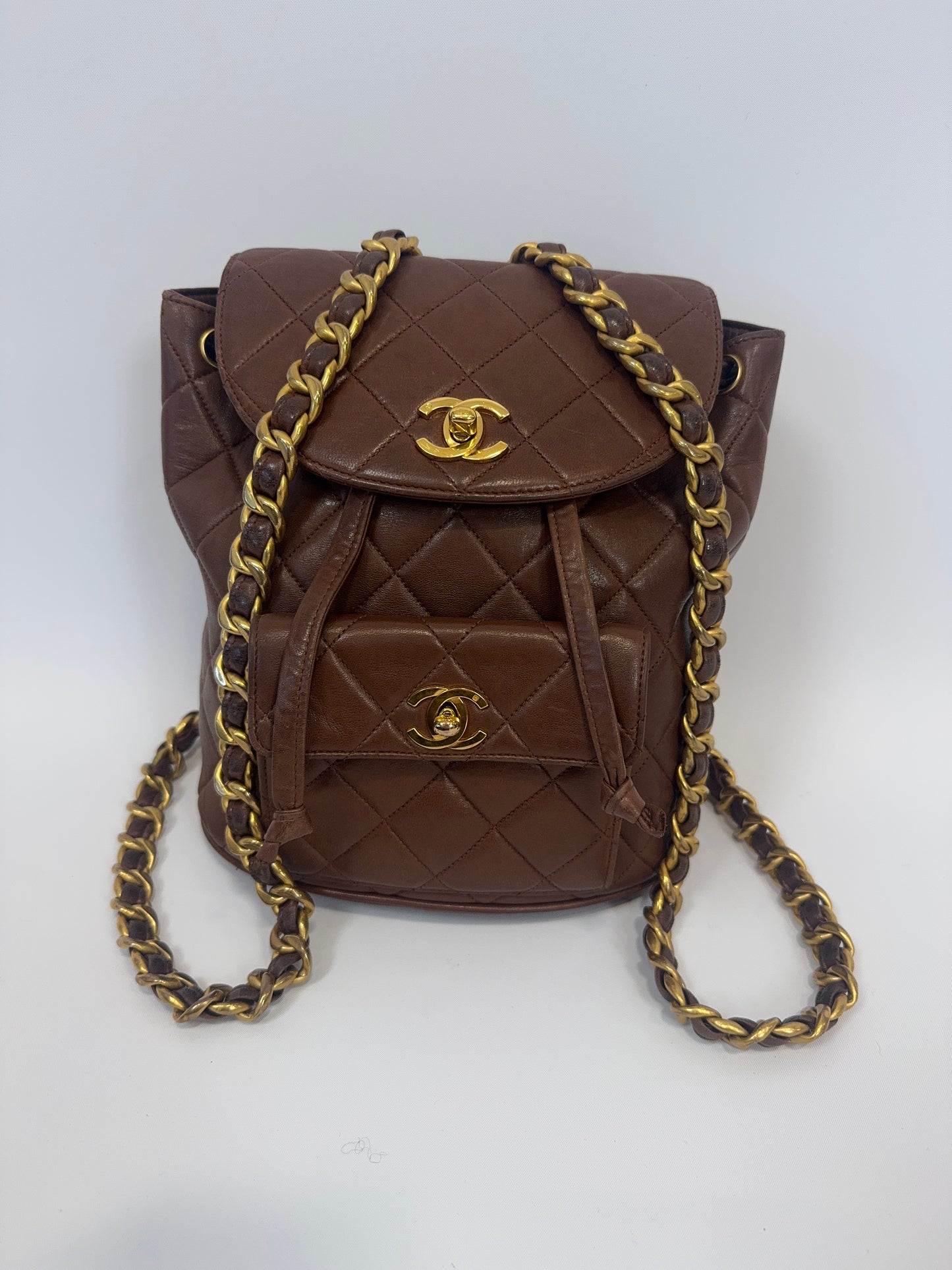 Chanel Vintage CC Duma Backpack -Brown