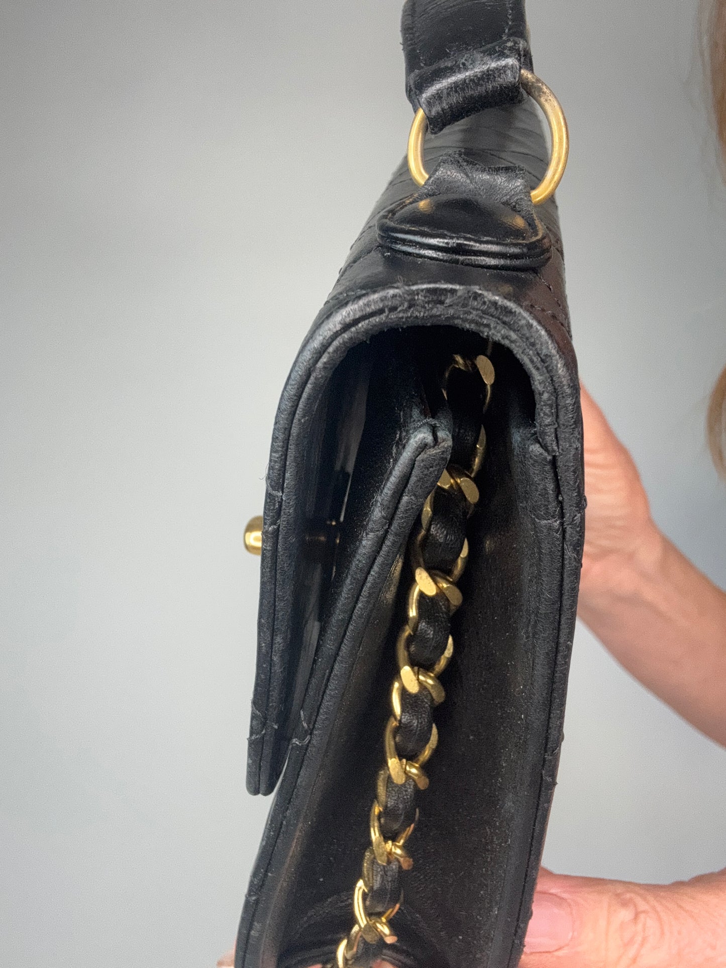 Chanel Extremely Rare Vintage Double Turn Lock Briefcase Bag