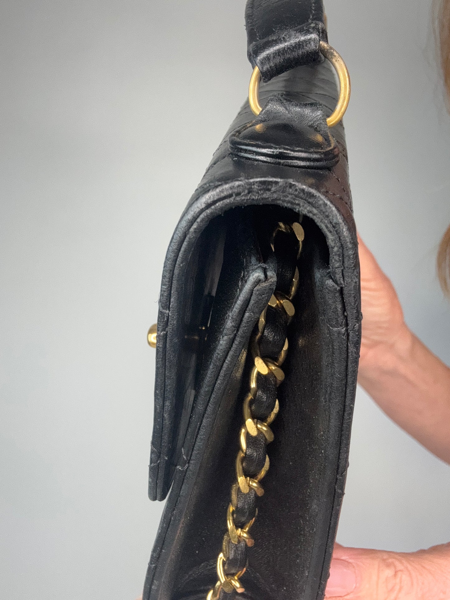 Chanel Extremely Rare Vintage Double Turn Lock Briefcase Bag