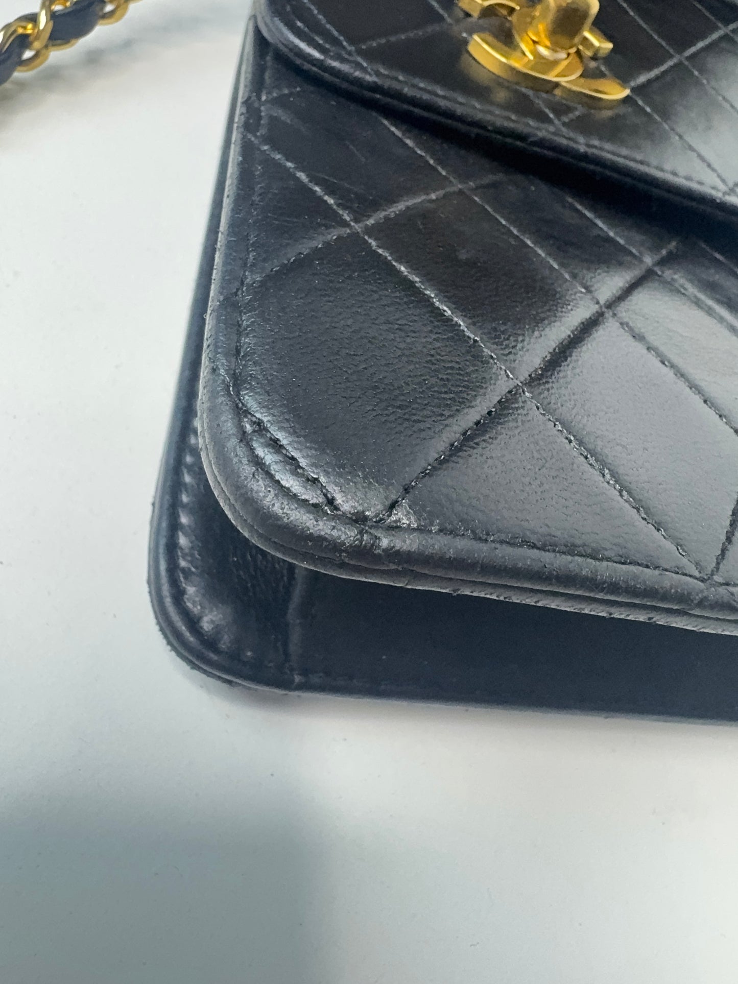 Chanel Extremely Rare Vintage Double Turn Lock Briefcase Bag