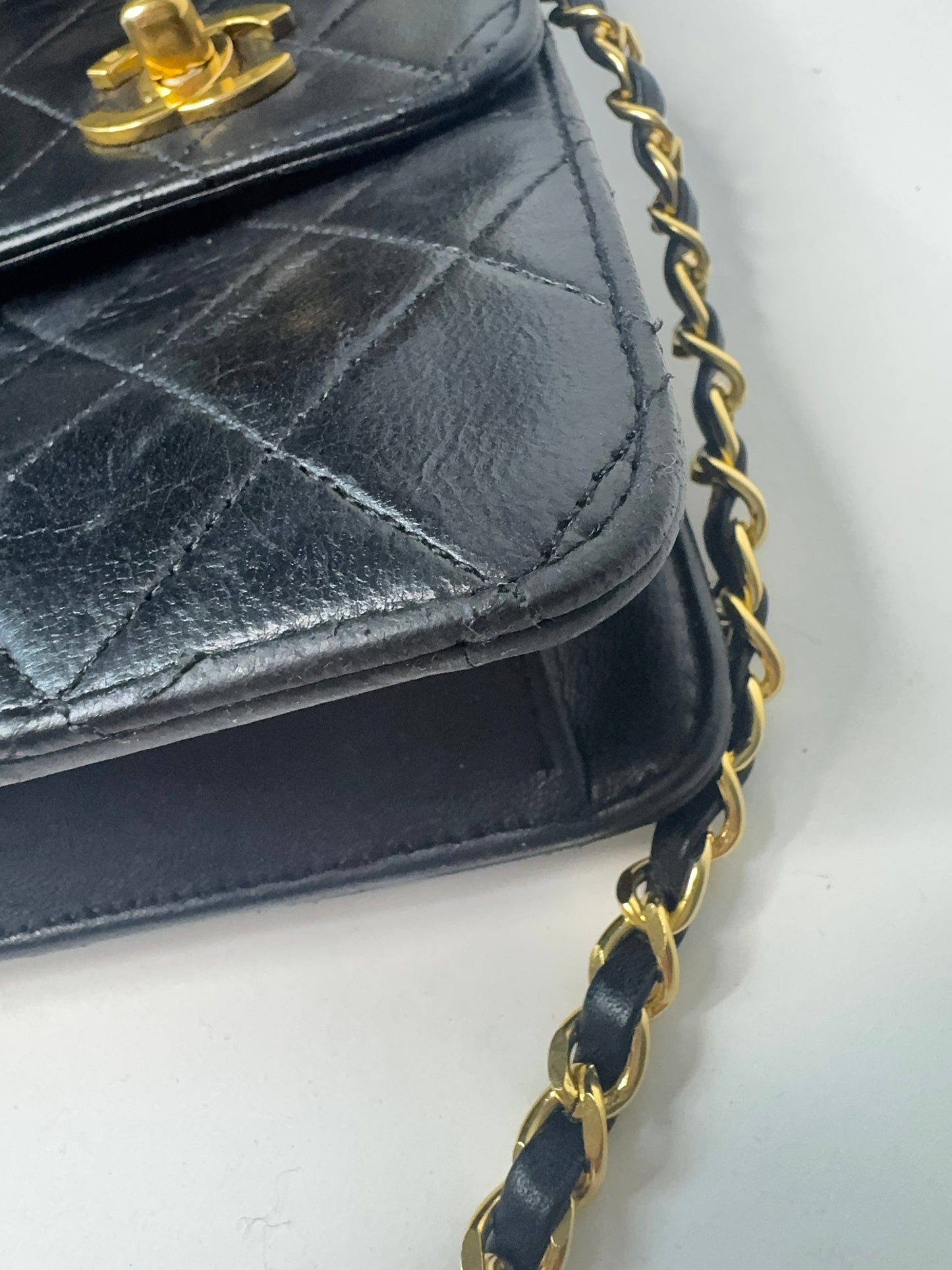 Chanel Extremely Rare Vintage Double Turn Lock Briefcase Bag