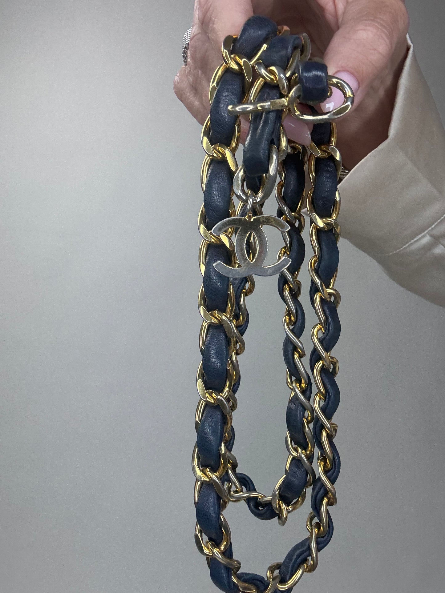 Chanel Micro Flap Belt bag Navy Lambskin